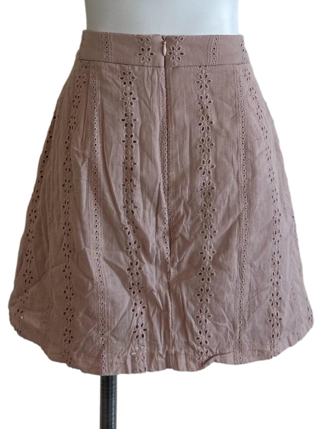 Dusty Pink Embroidery Mini Skorts