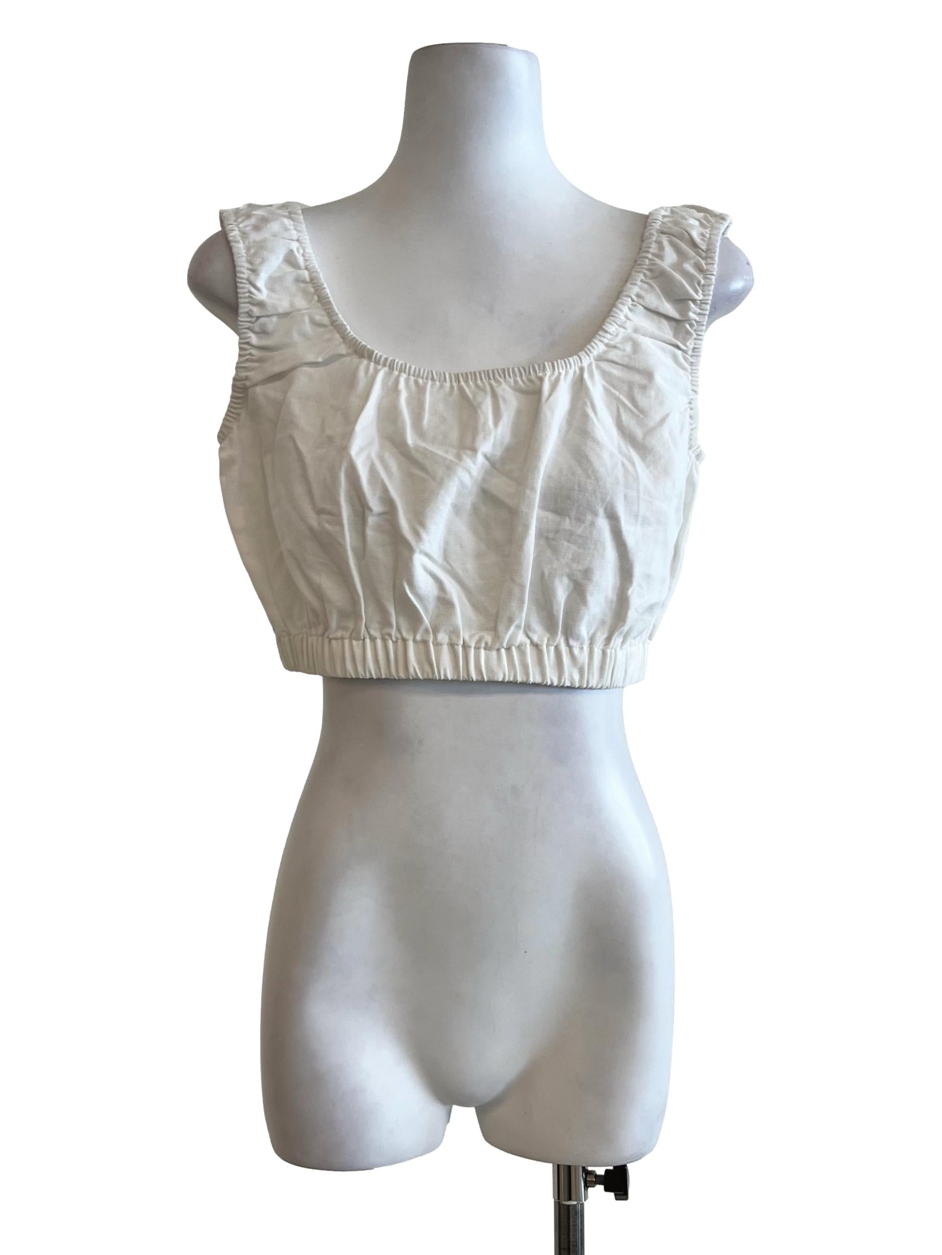White Sleeveless Top LB