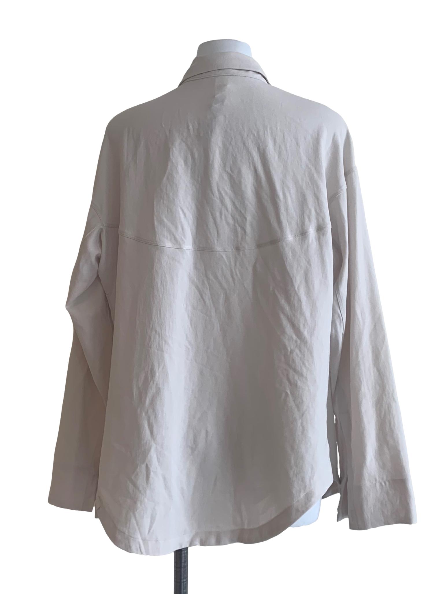 Pearl White Collared Top