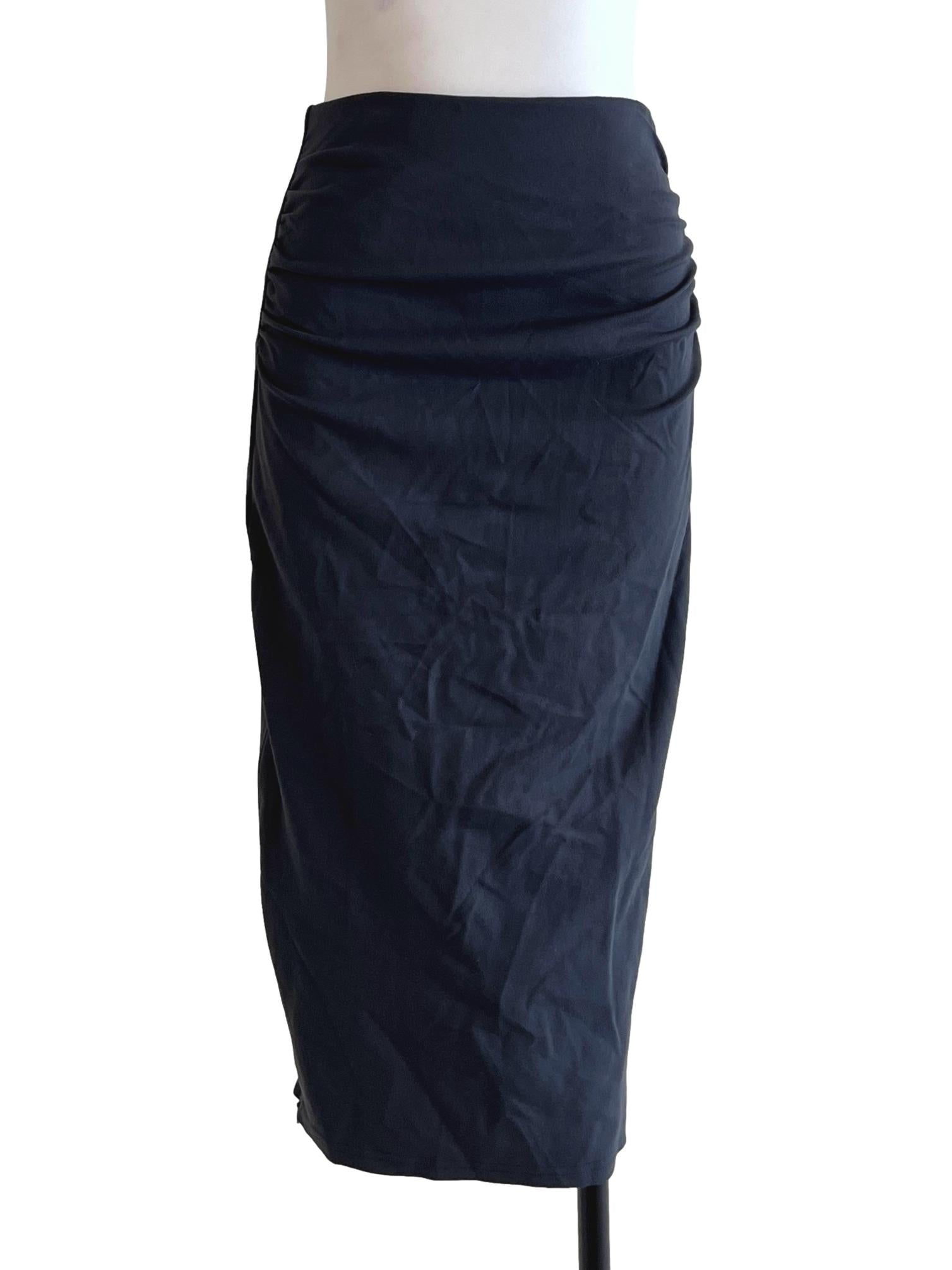 Pitch Black Pencil Skirt
