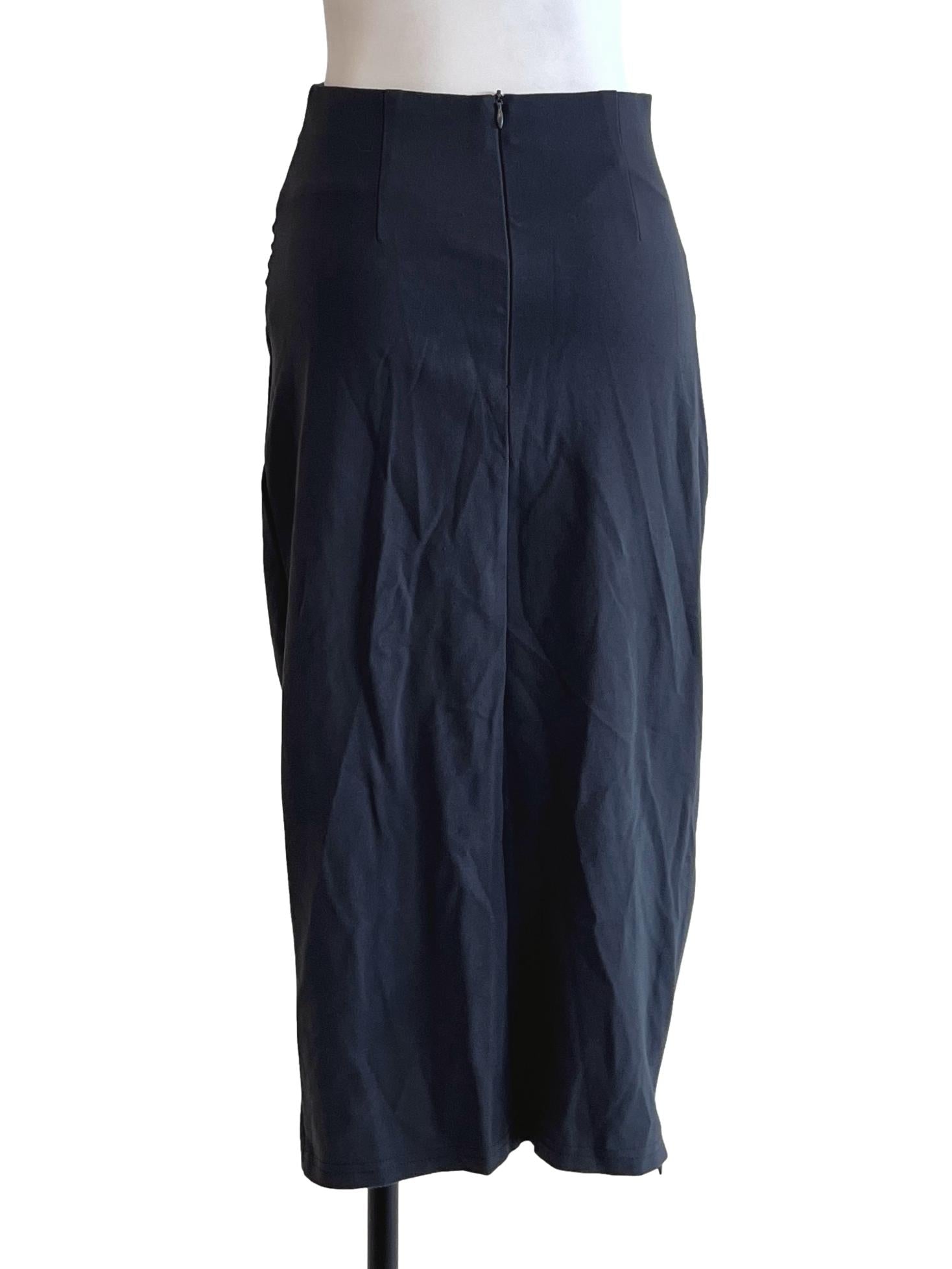 Pitch Black Pencil Skirt