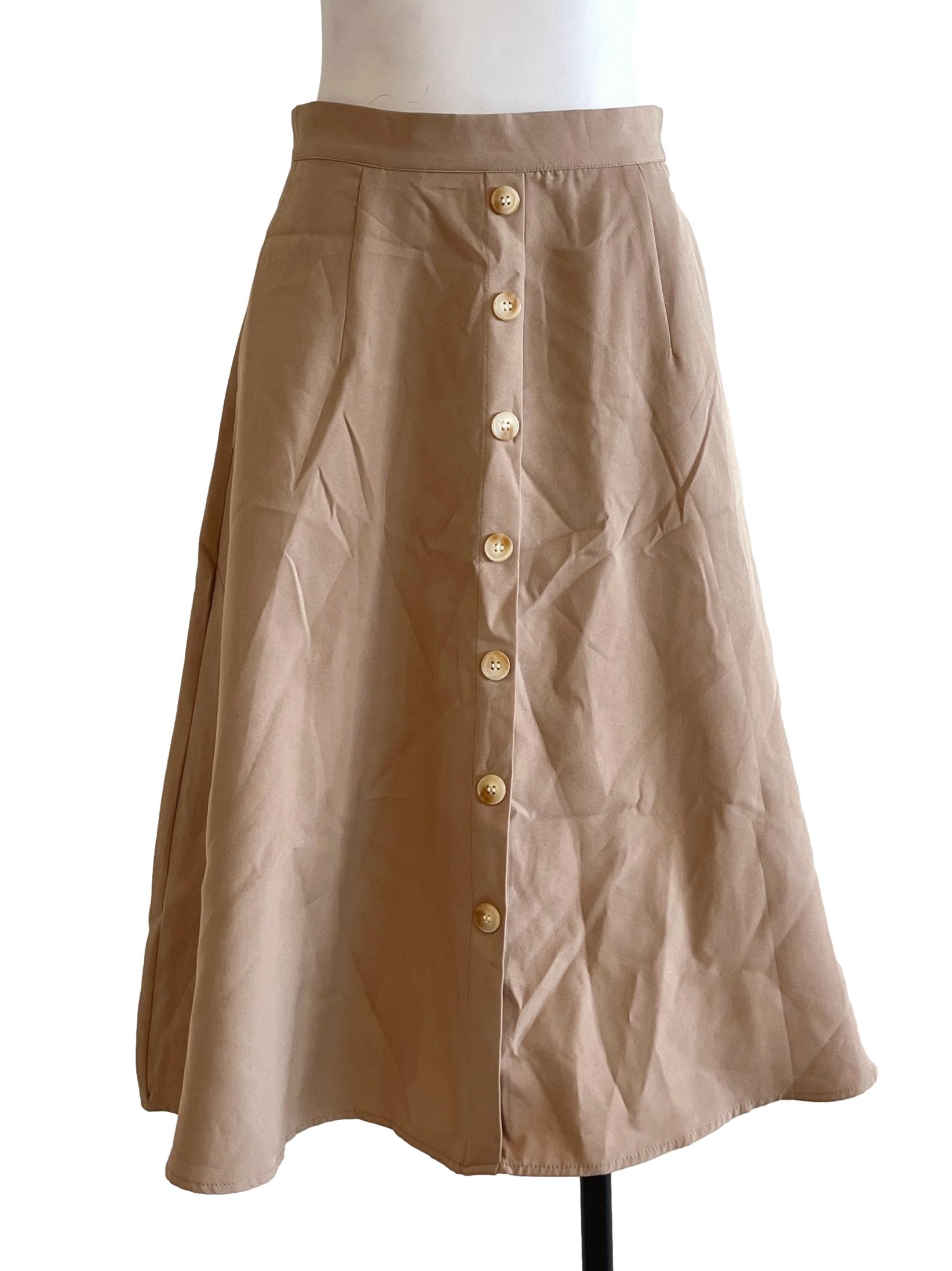 Flaxen Yellow Gore Skirt