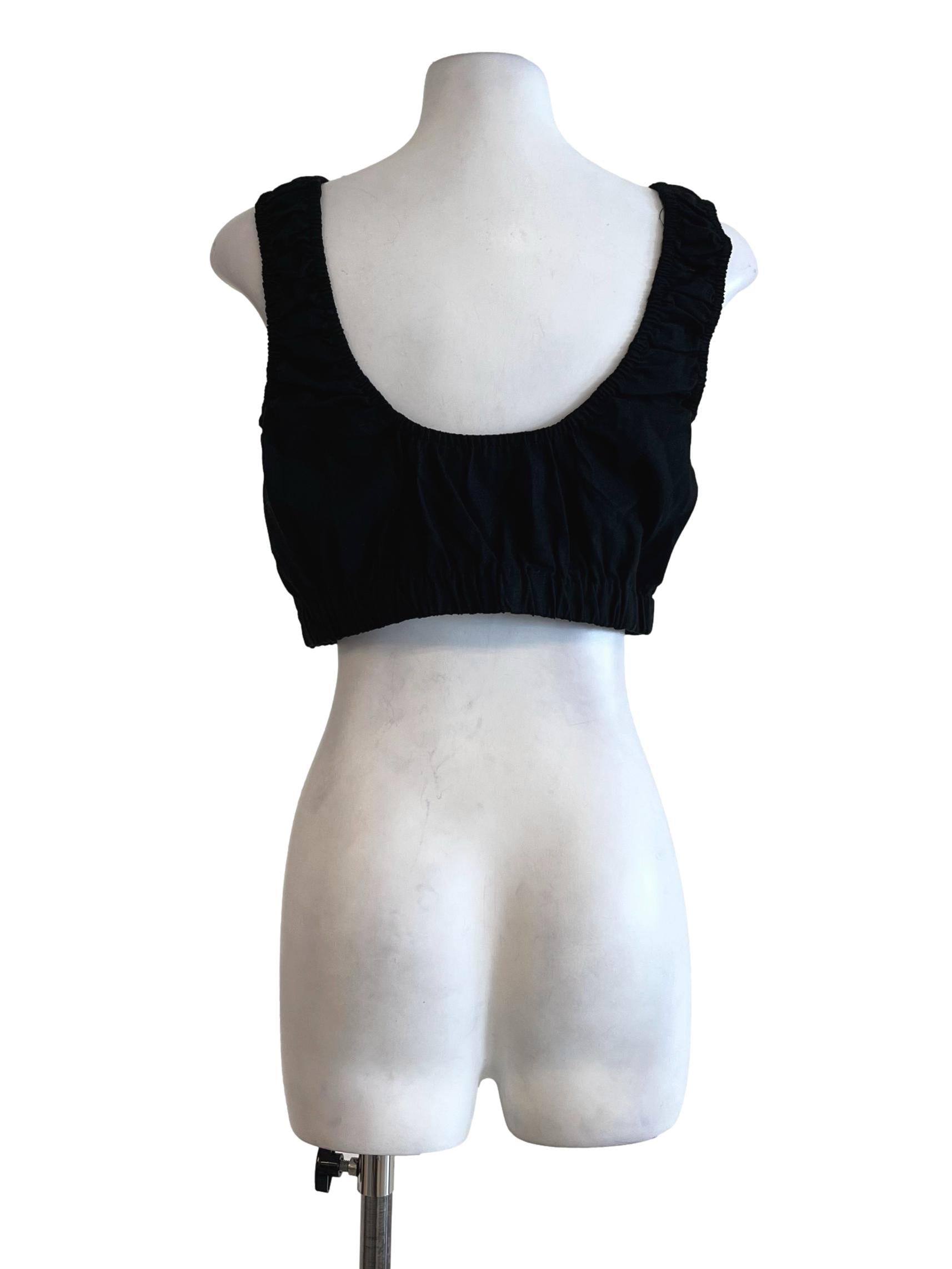 Black Square Neck Top LB