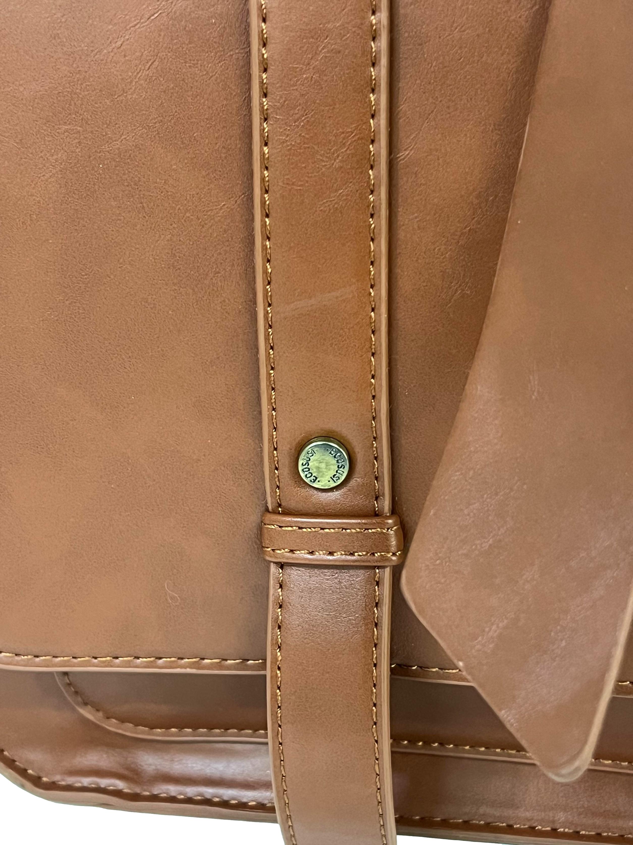 Brown Messenger Backpack