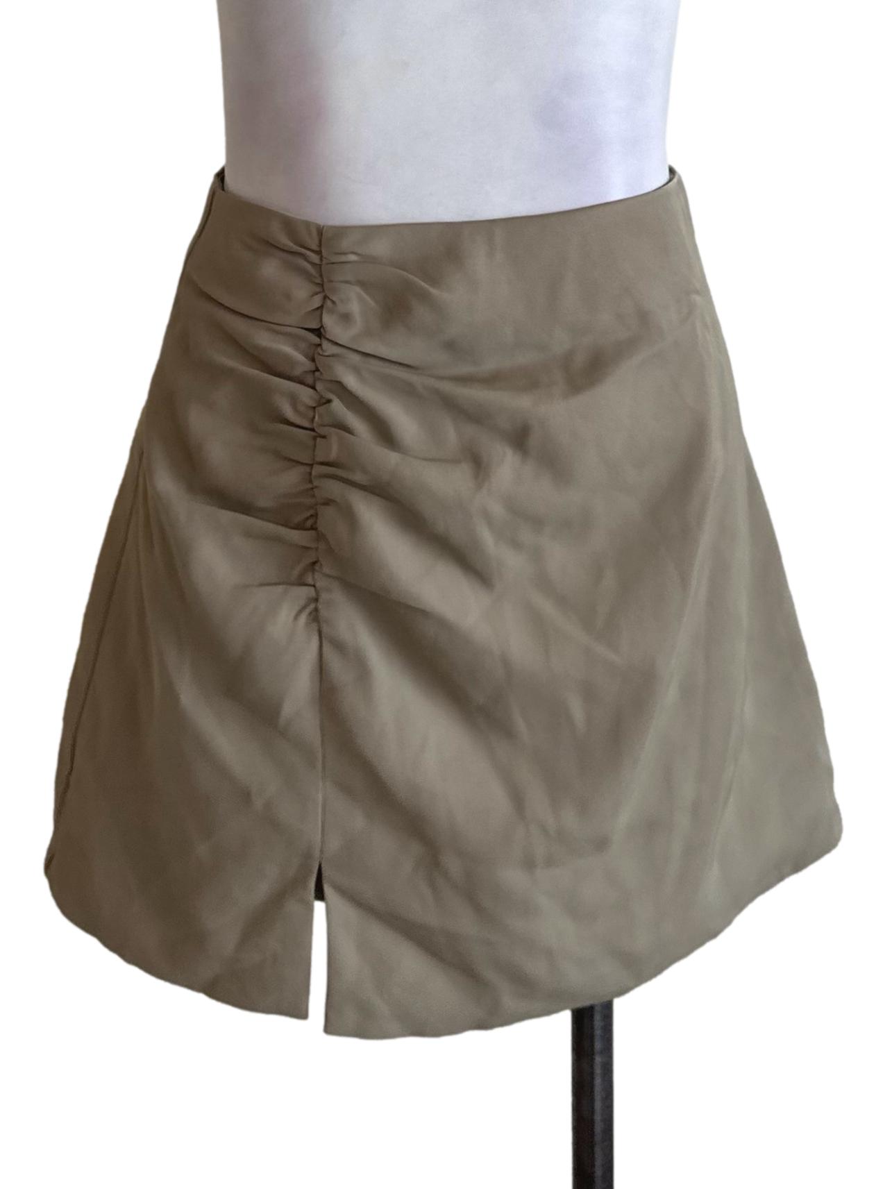 Sage Green Drape Slit Skorts