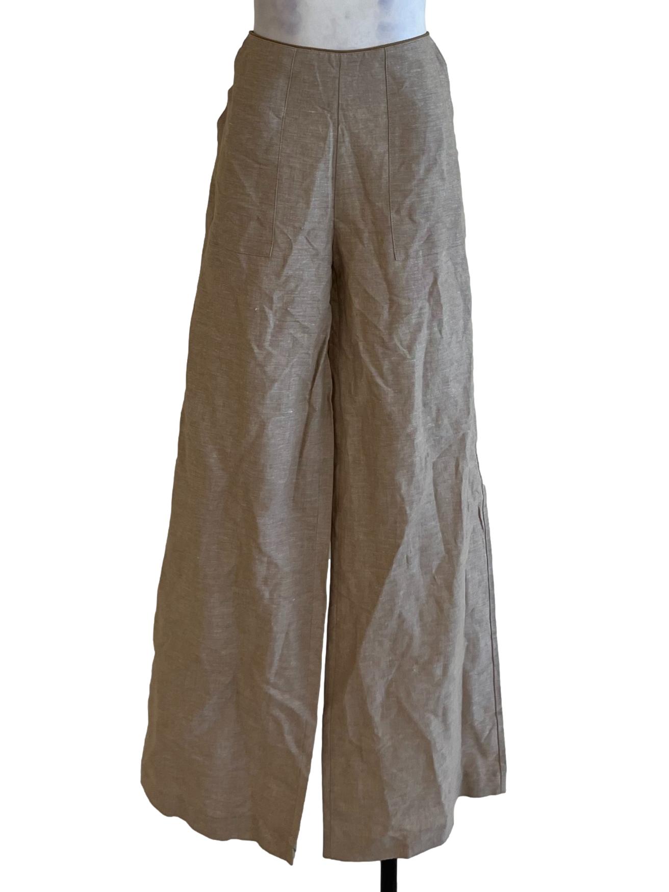 Tortilla Brown High-Waisted Formal Pants