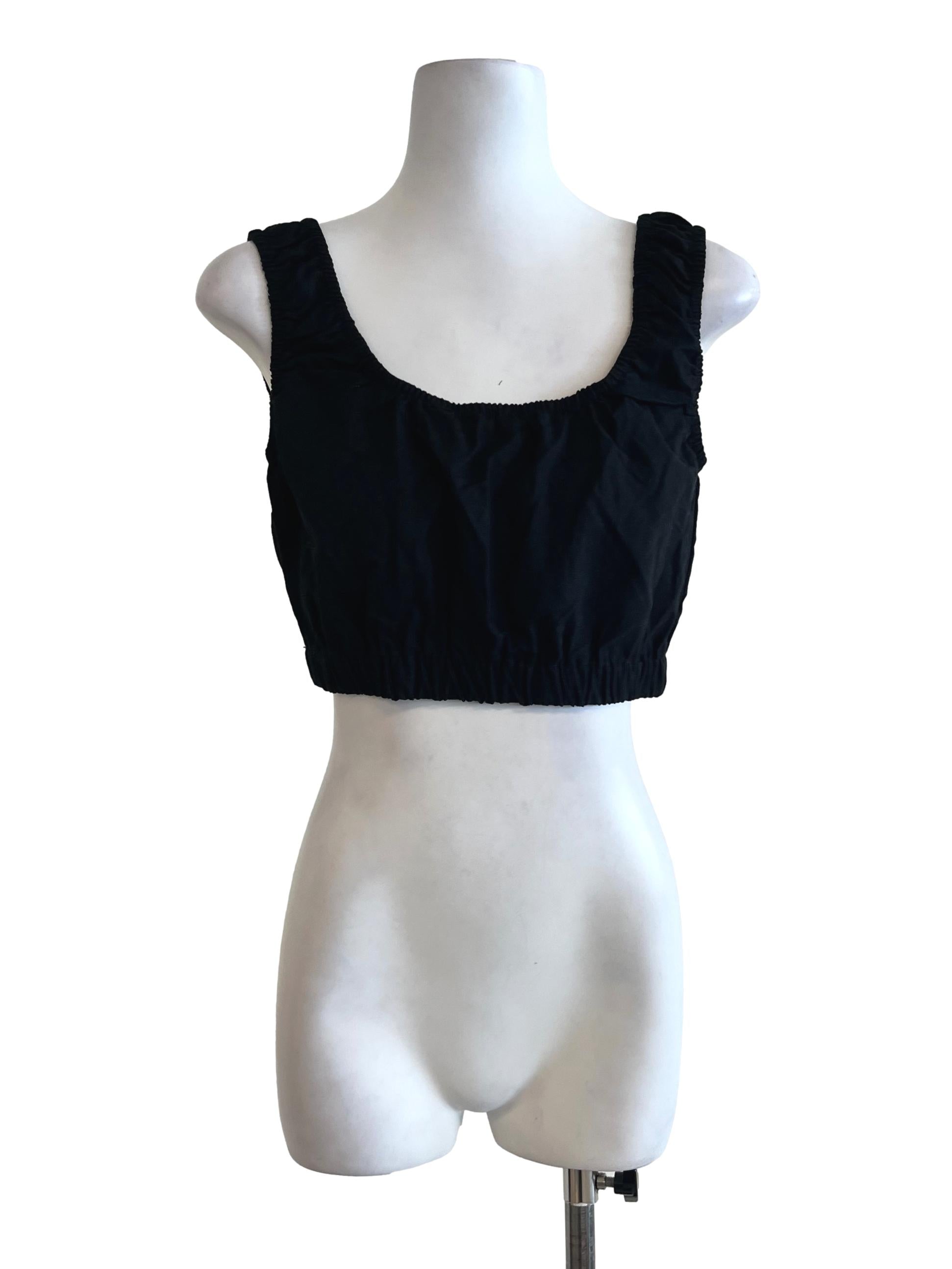 Black Square Neck Top LB