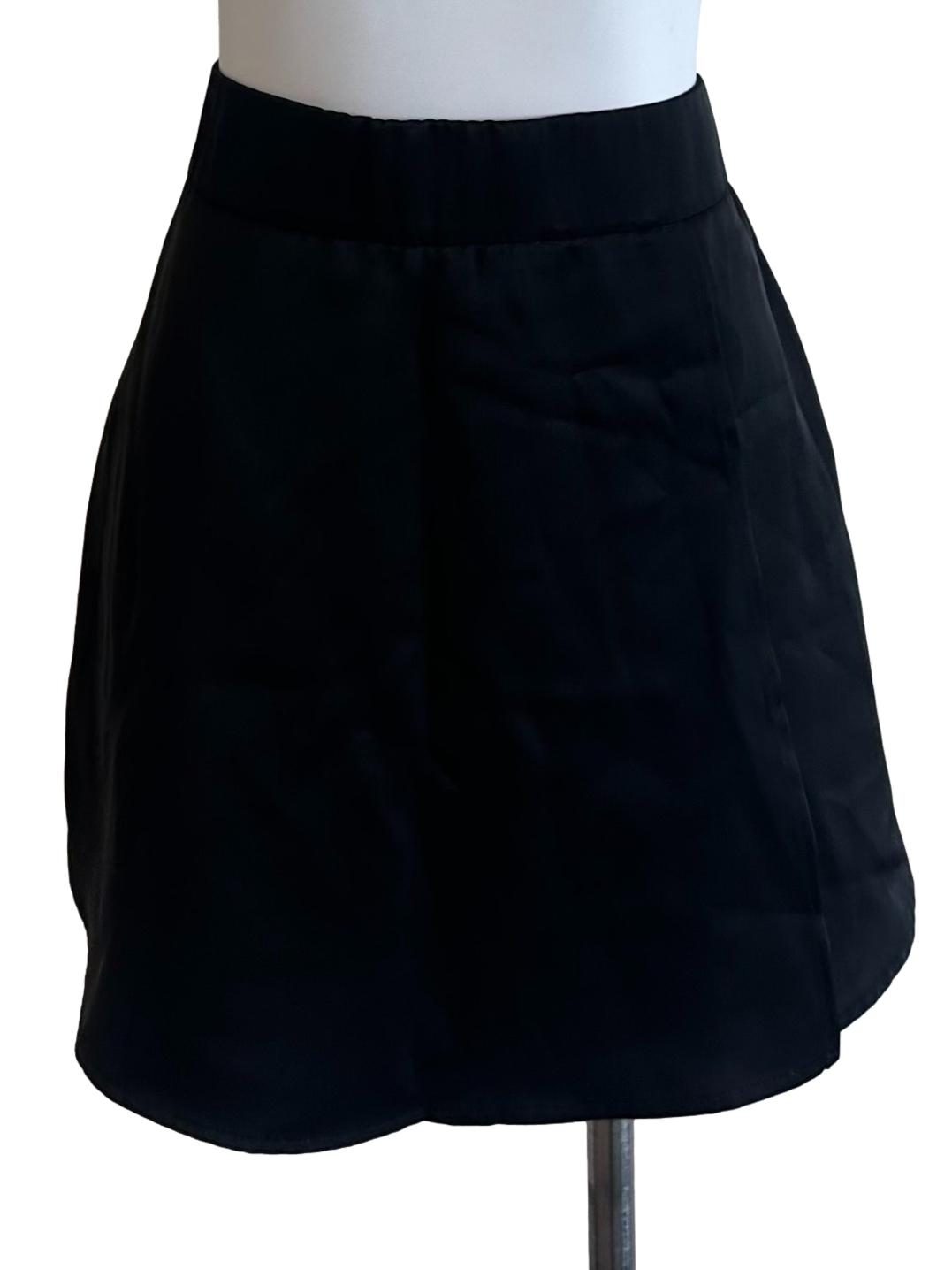 Raven Black Satin Skorts