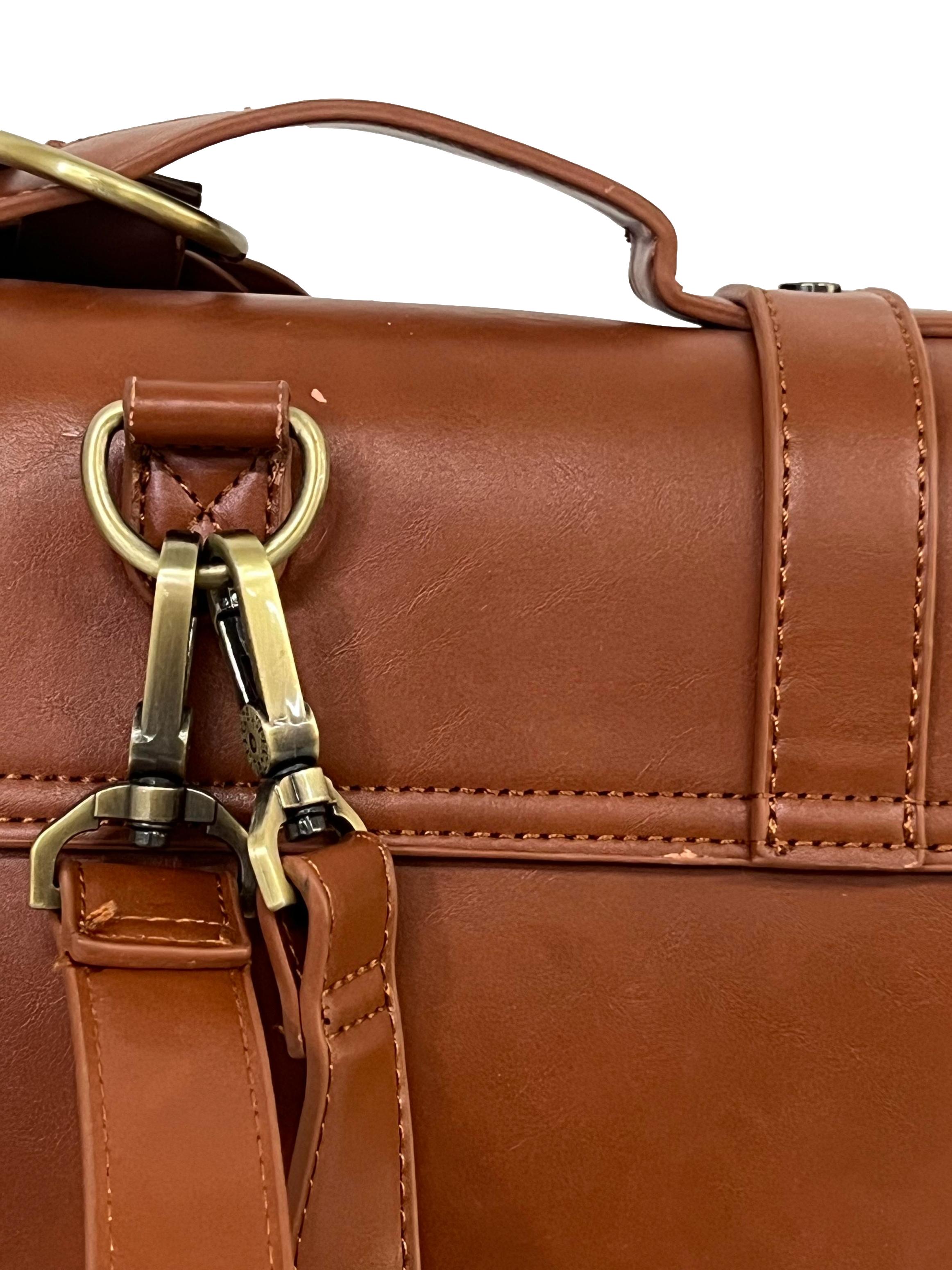 Brown Messenger Backpack