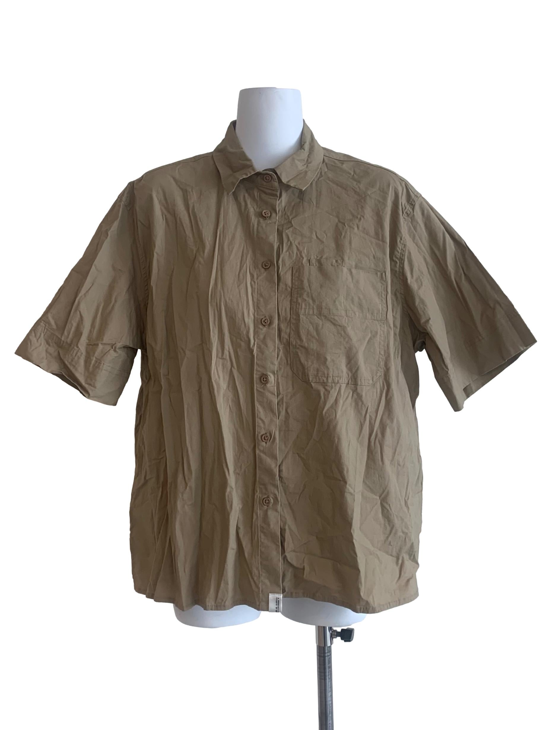 Coffee Brown Collared Top