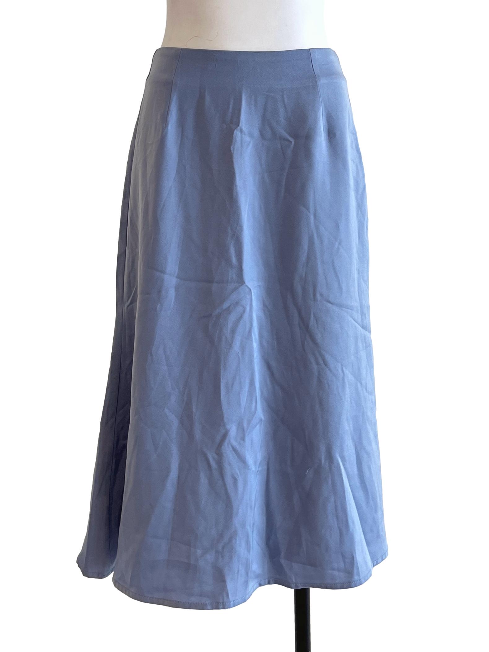 Sky Blue A Line Skirt