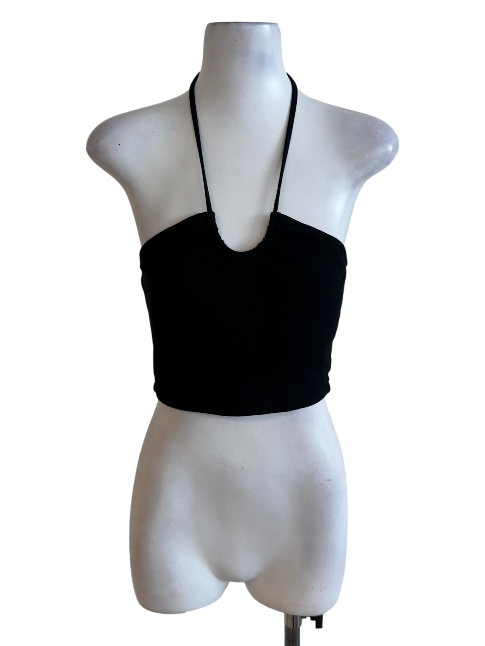 Onyx Black Halter Top