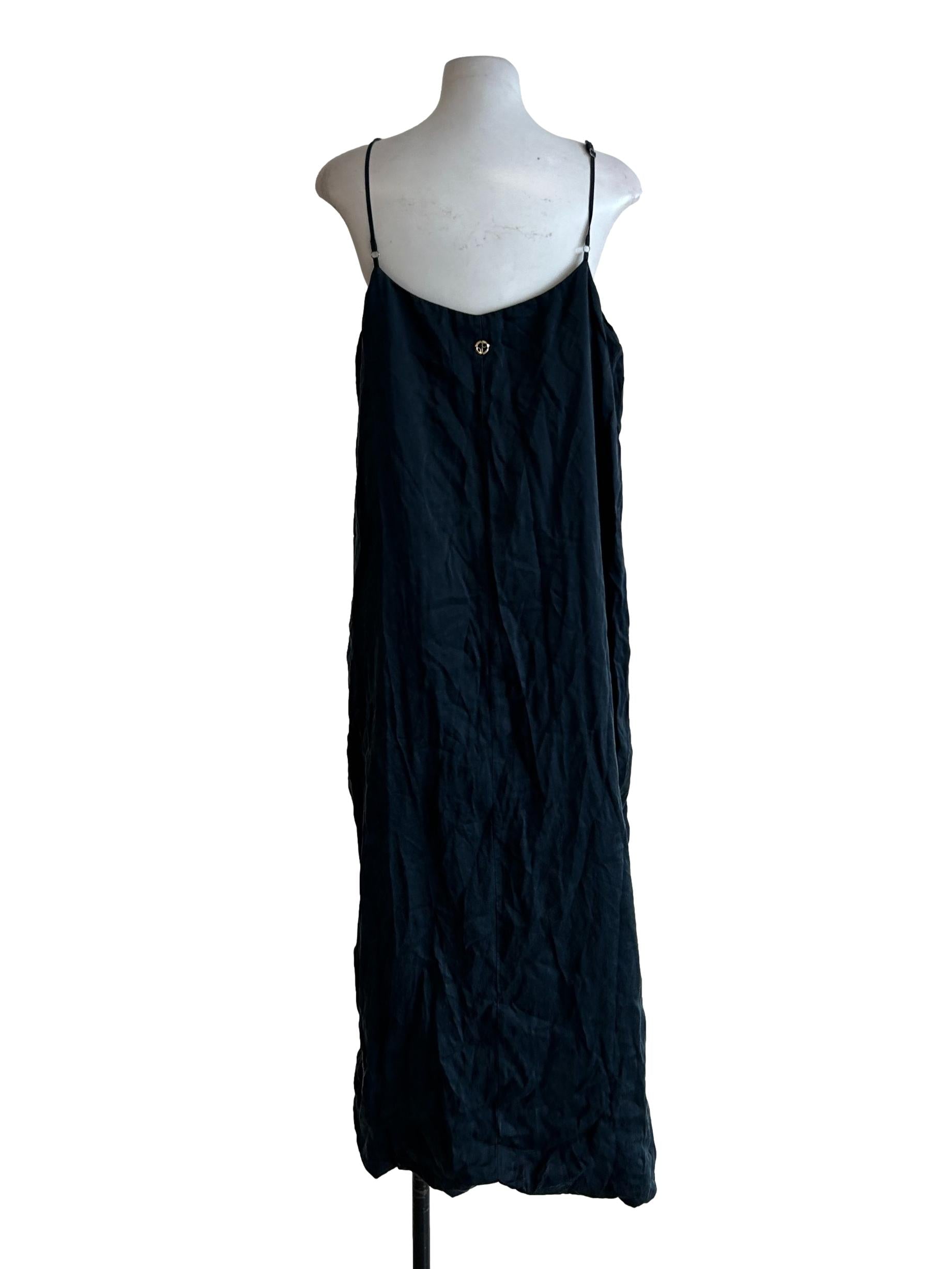 Calabar Silk Slip Dress In Black CSN