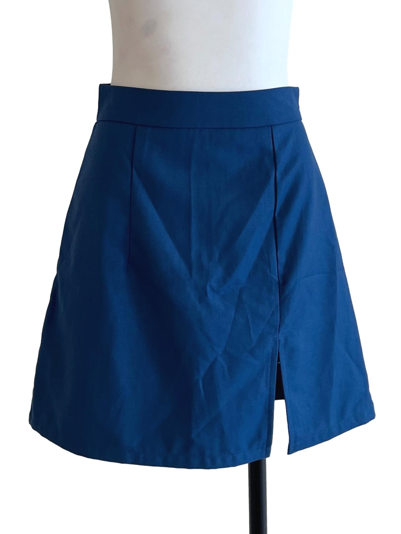Navy Blue Mini Skirt YHF