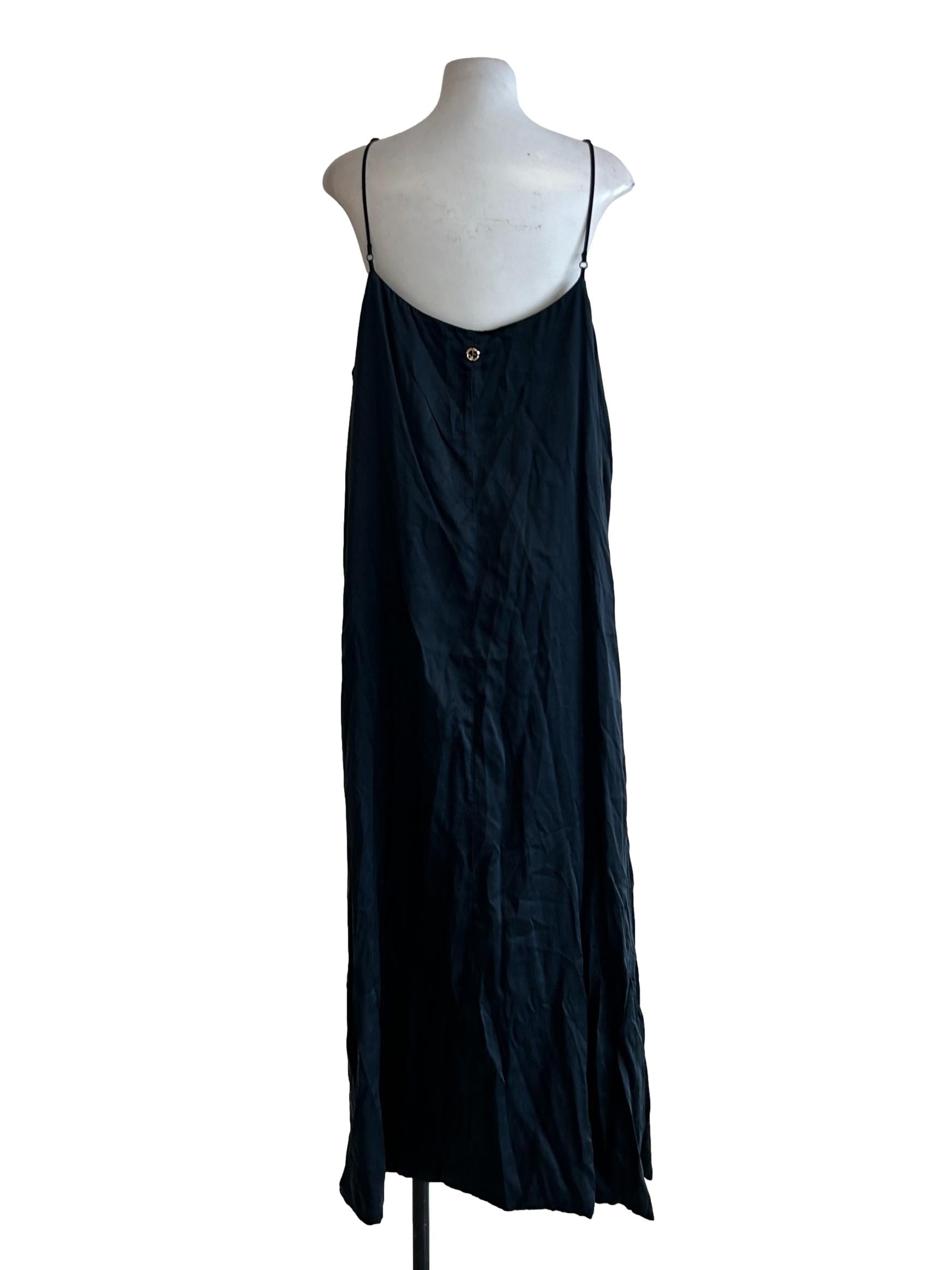 Calabar Silk Slip Dress In Black CSN