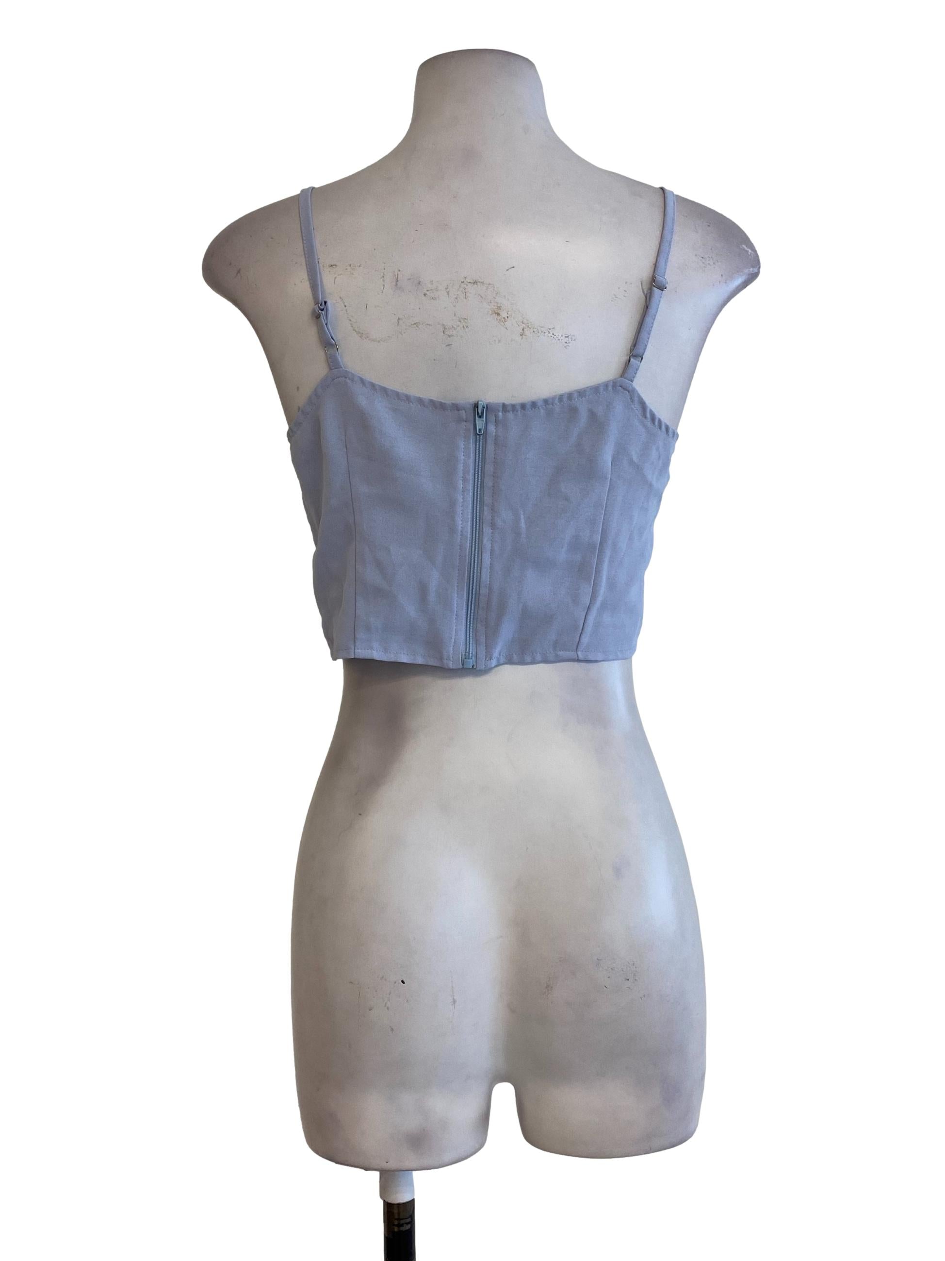 Blue Sweetheart Top