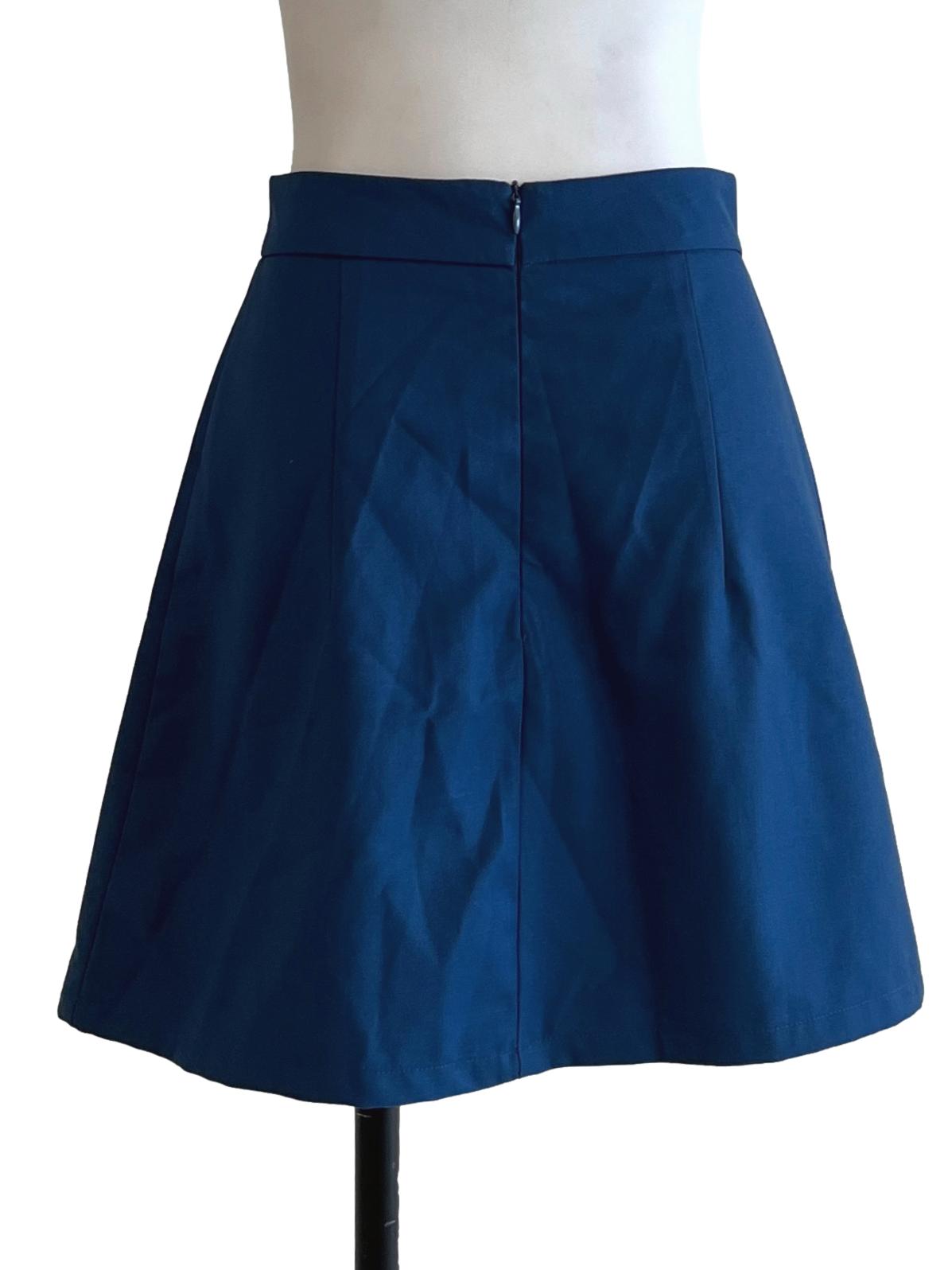 Navy Blue Mini Skirt YHF