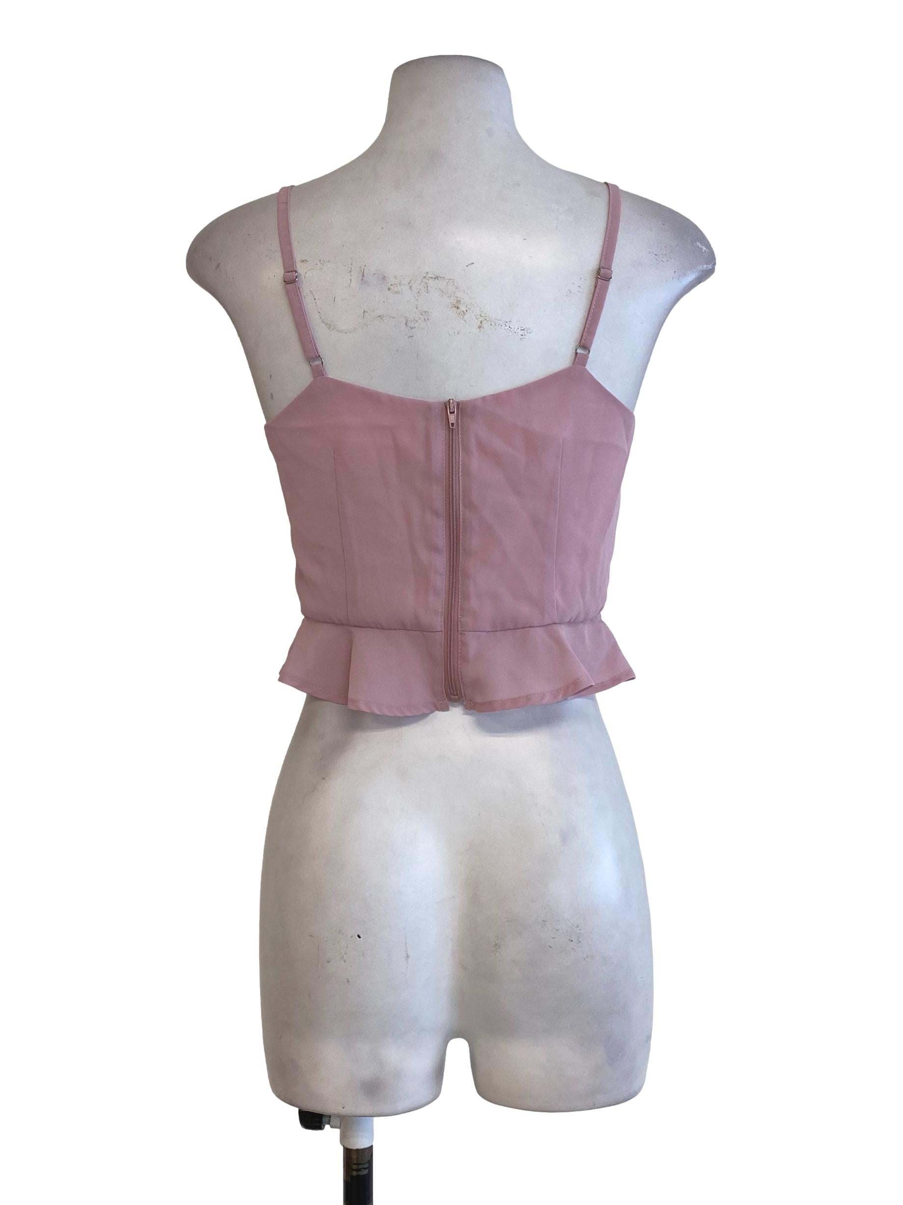 Pink Ribbon Tied Top