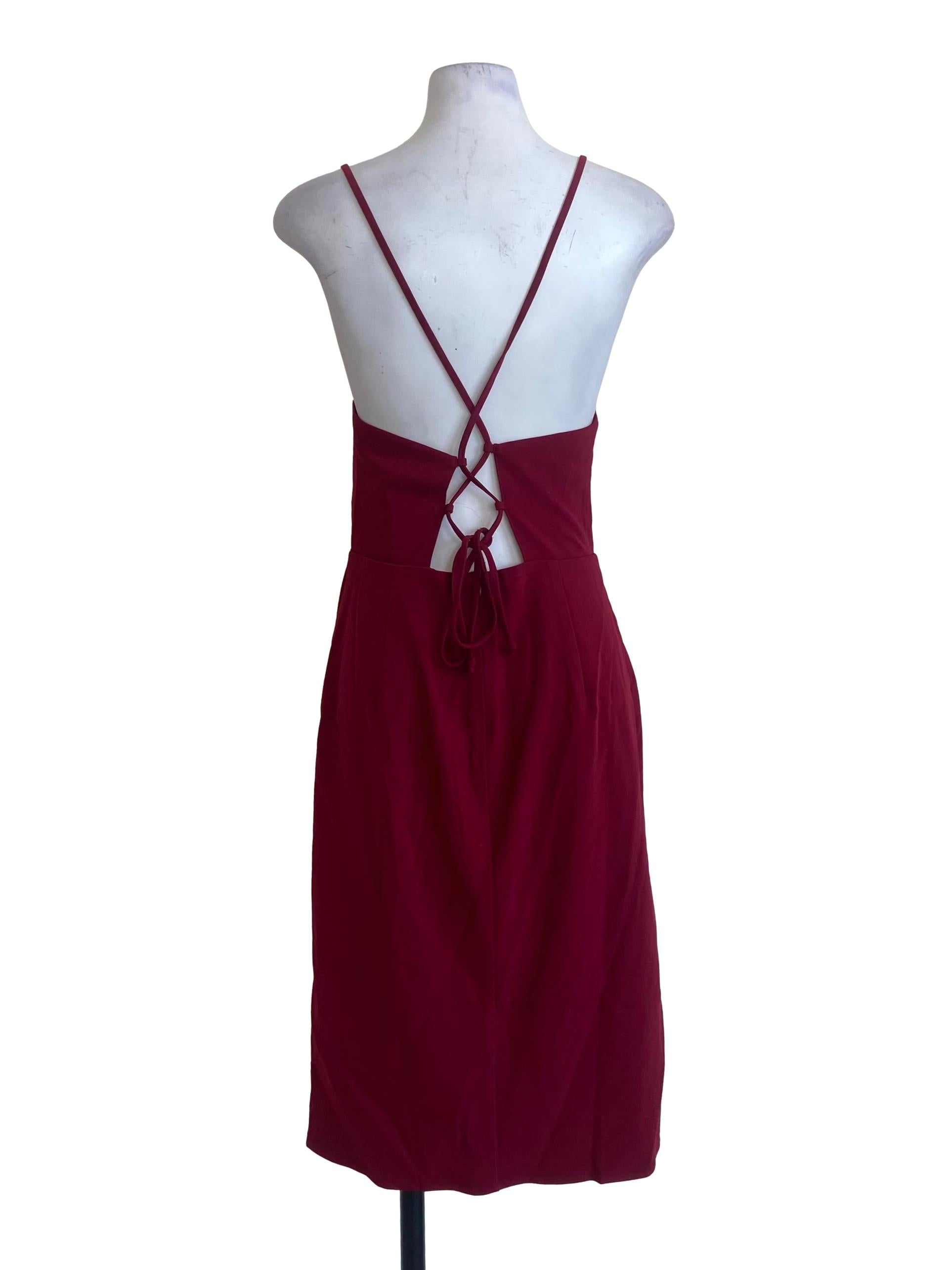 Hot Pink Sleeveless Slit Dress