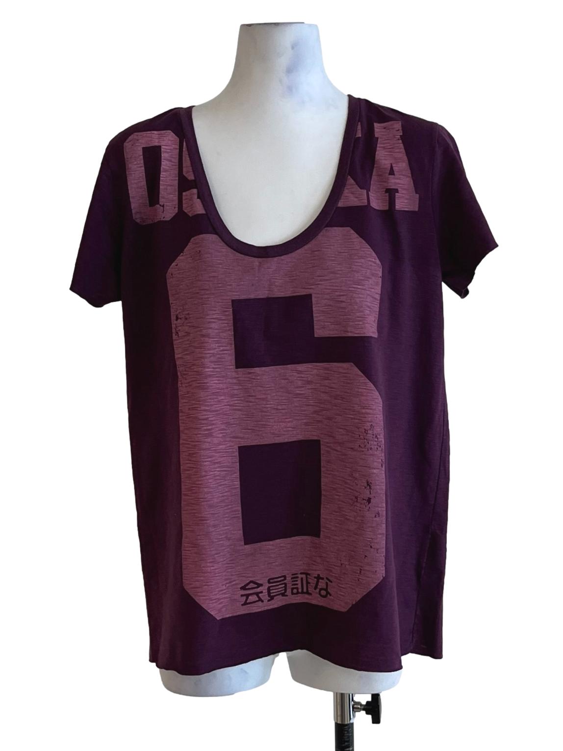 Plum Purple Printed T-Shirt