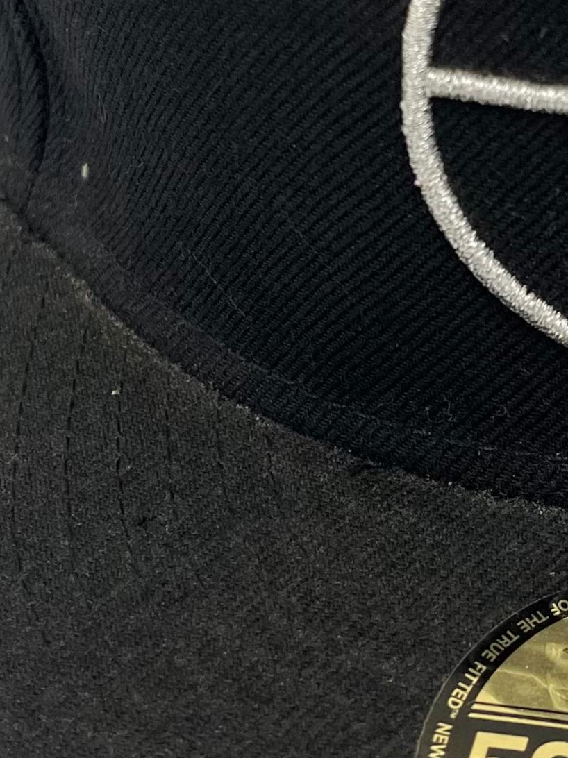 Black With Silver And Red Embroidery Snapback Cap