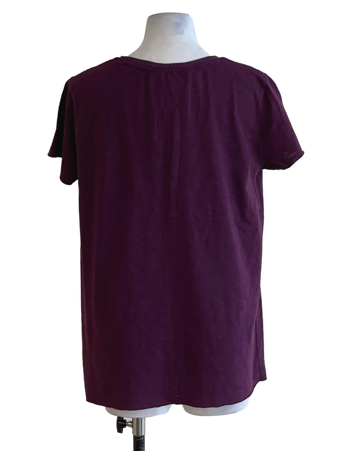 Plum Purple Printed T-Shirt
