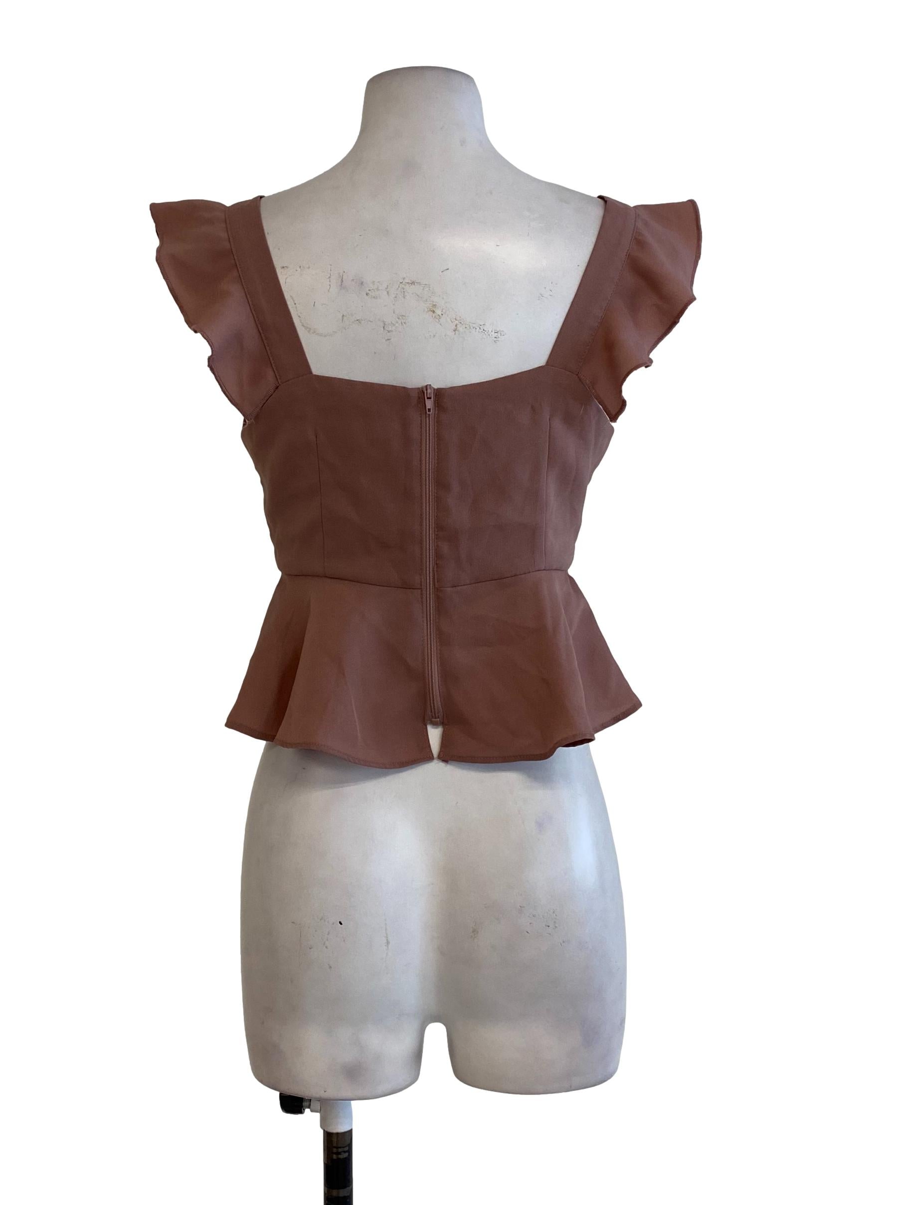 Rosewood Ruffle Top