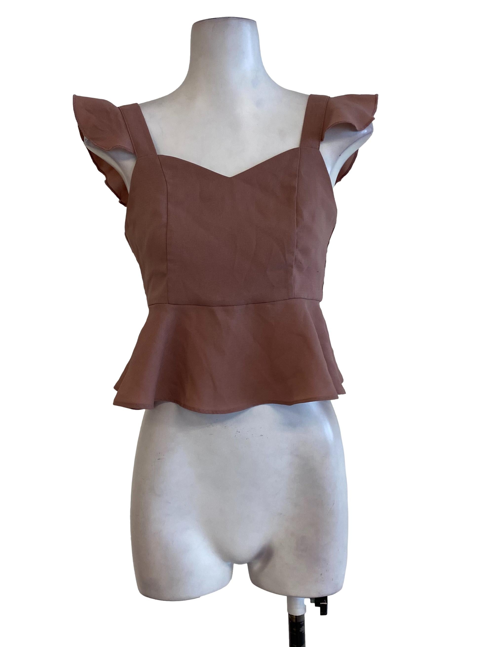 Rosewood Ruffle Top