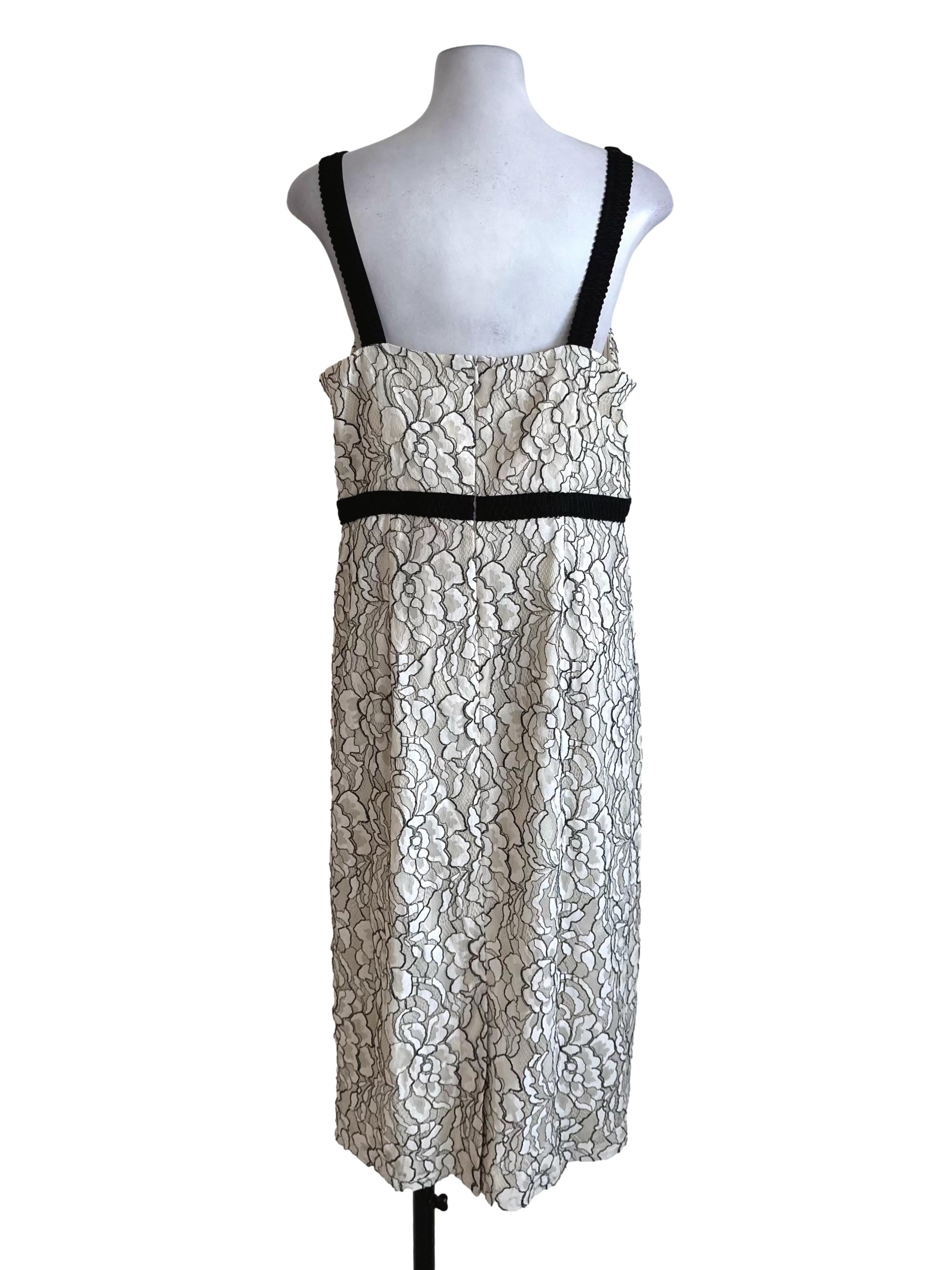 Pearl White Lace Floral Dress LB