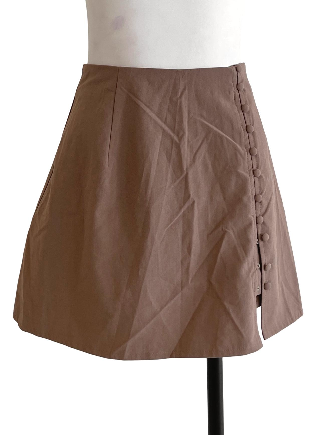 Tawny Brown A-Line Skirt YHF