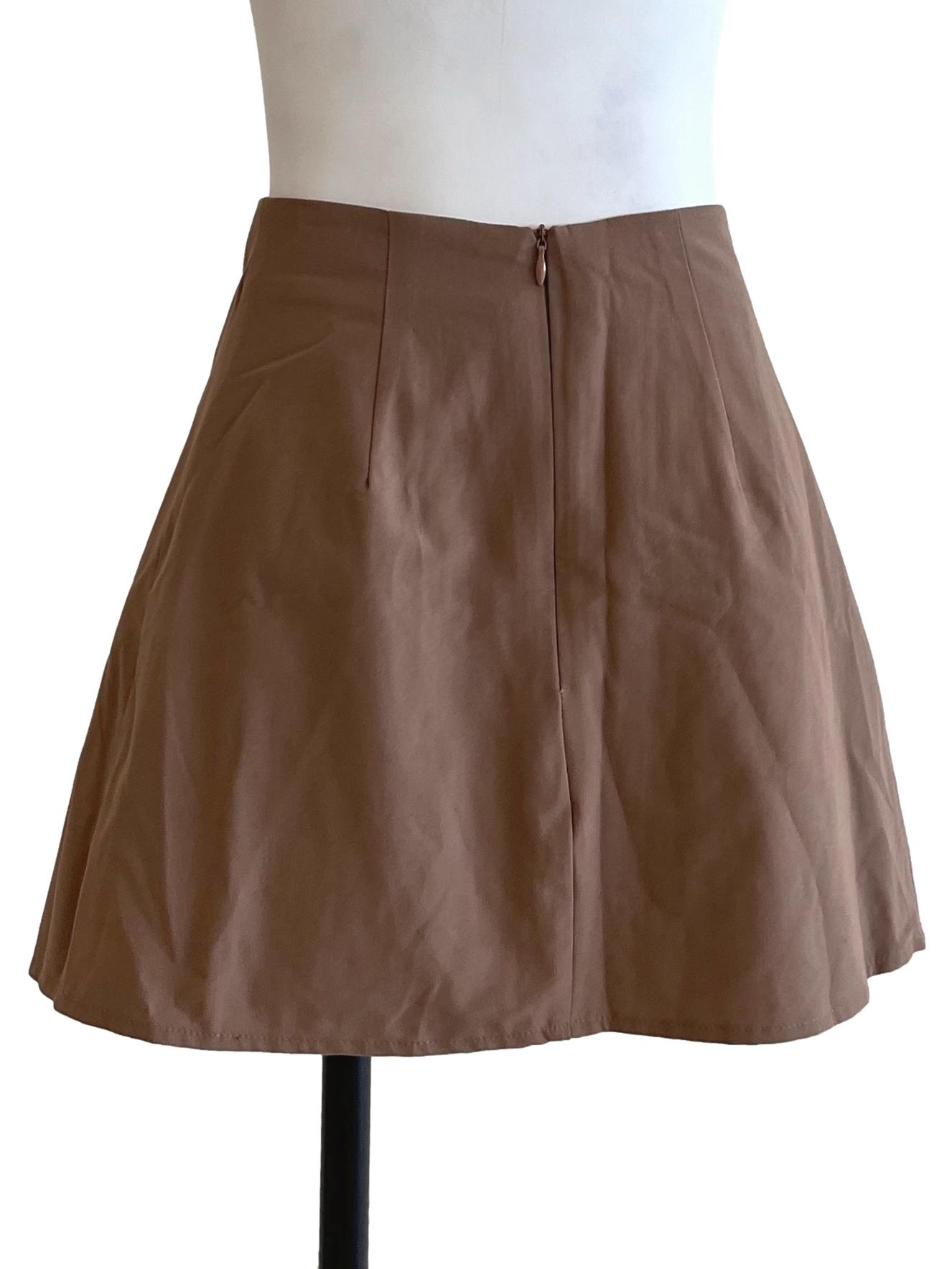 Tawny Brown A-Line Skirt YHF