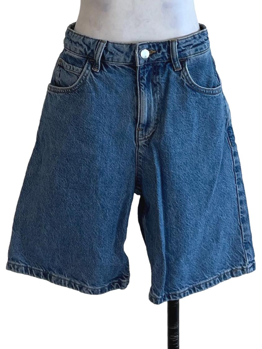 Blue Denim Relaxed Shorts