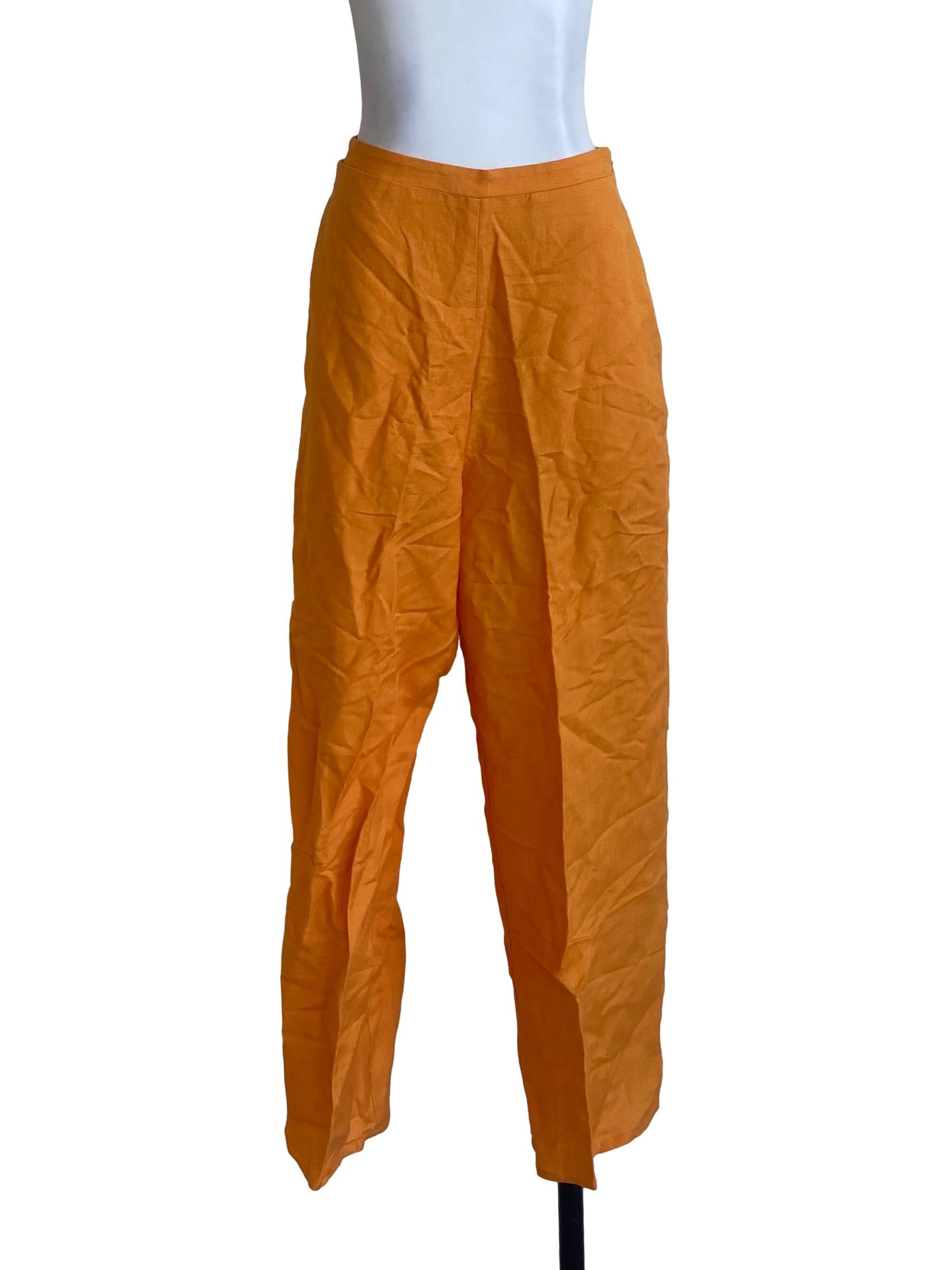 Fire Orange High Waist Formal Pants LB
