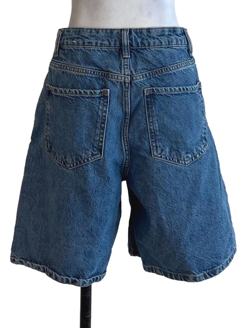Blue Denim Relaxed Shorts