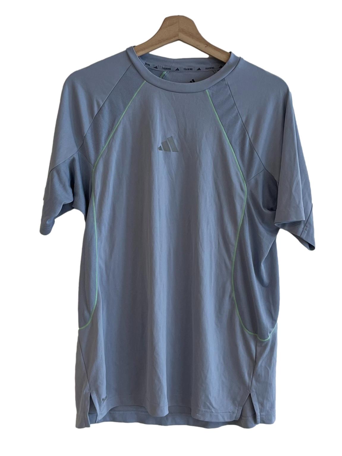 Sky Blue Jewel Neckline T-Shirt