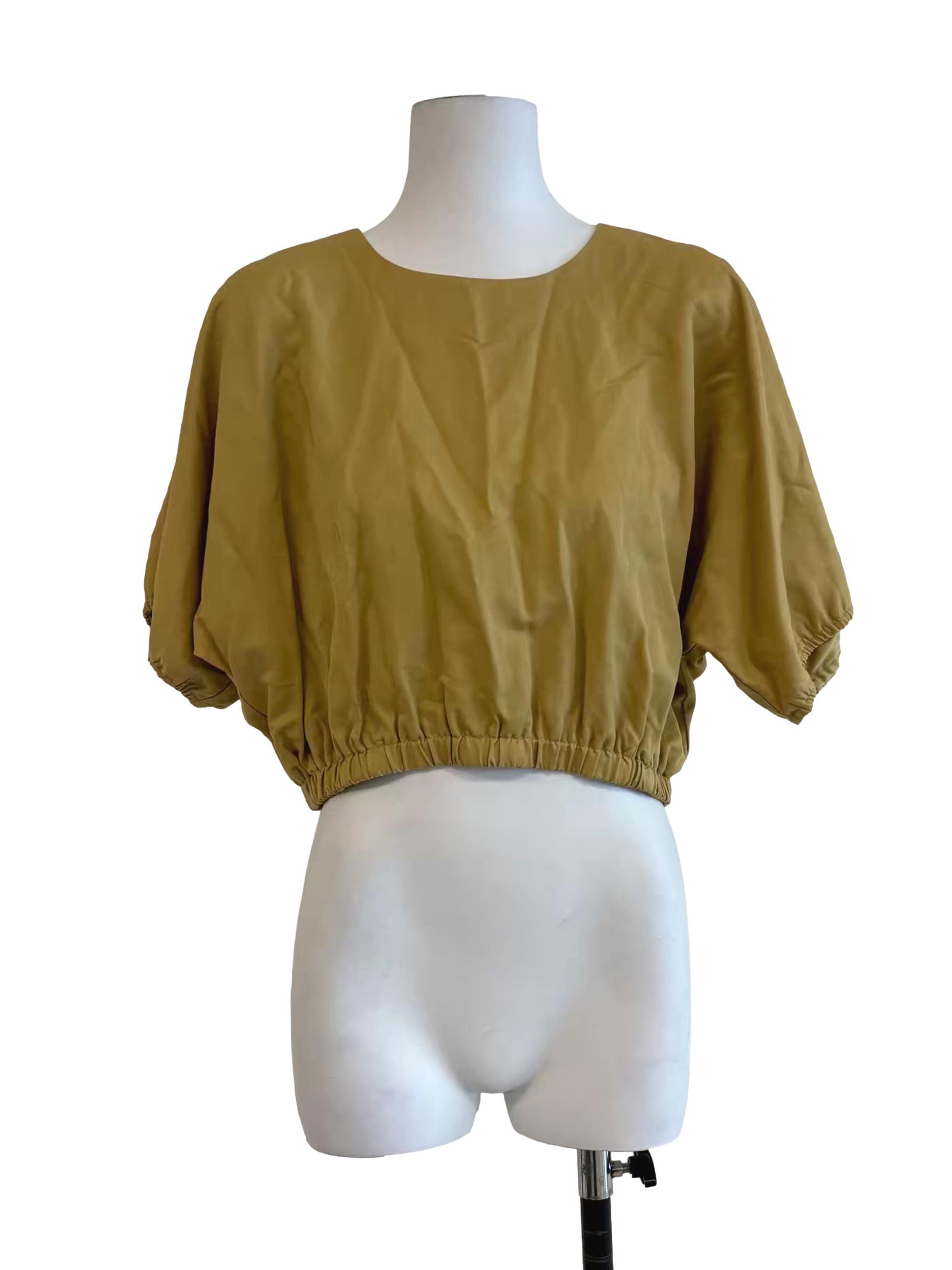 Corn Yellow Batwing Crop Top