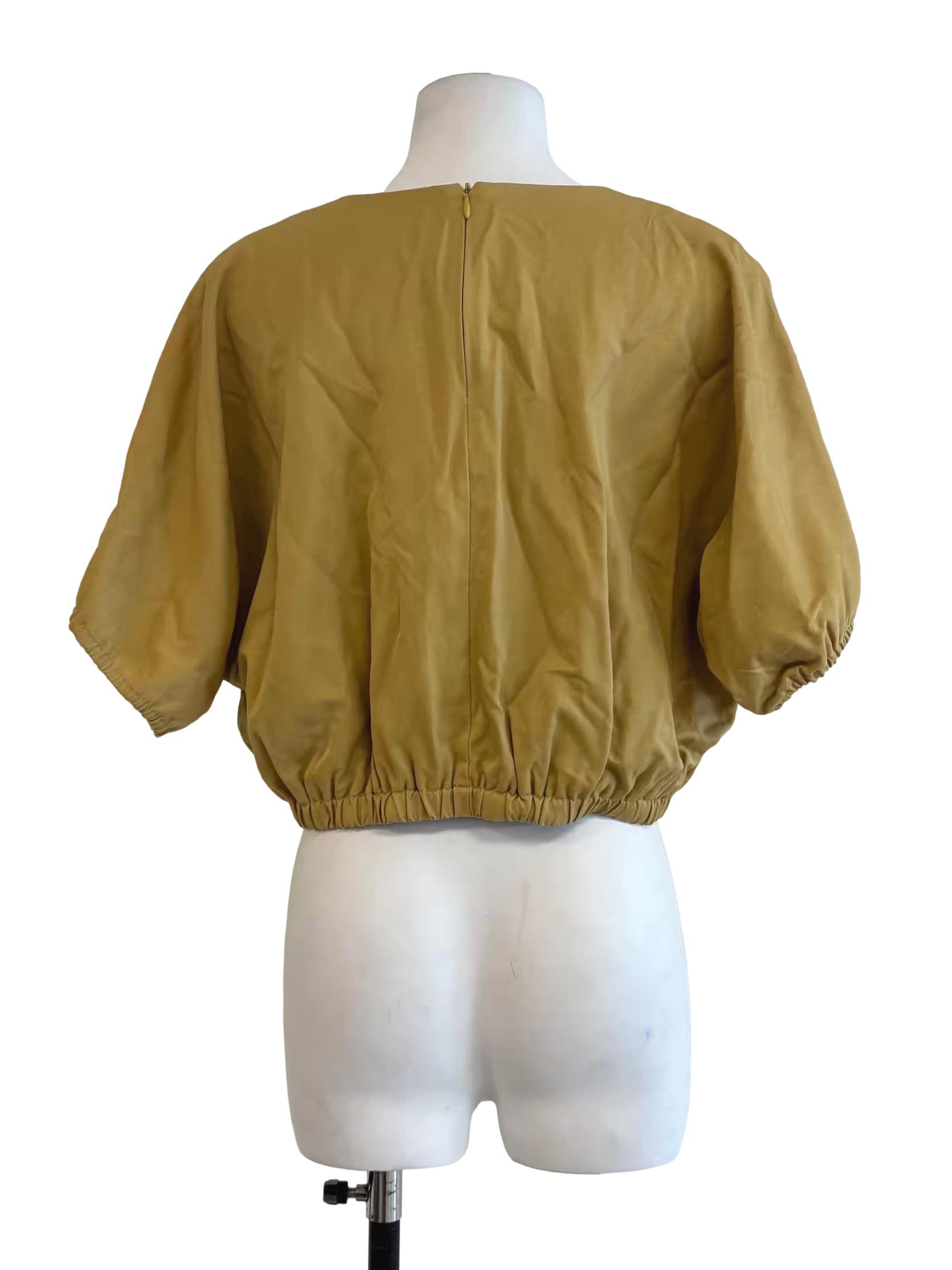 Corn Yellow Batwing Crop Top