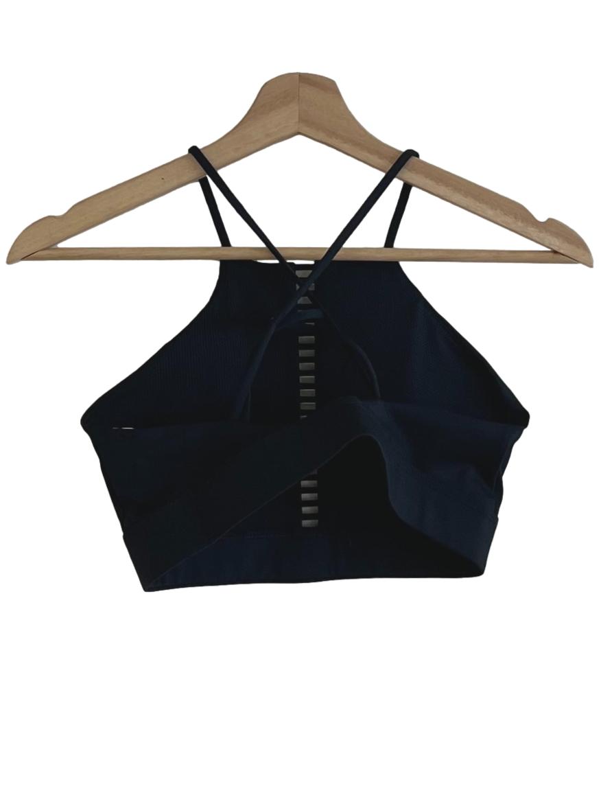 Black Spaghetti Strap Sports Bra
