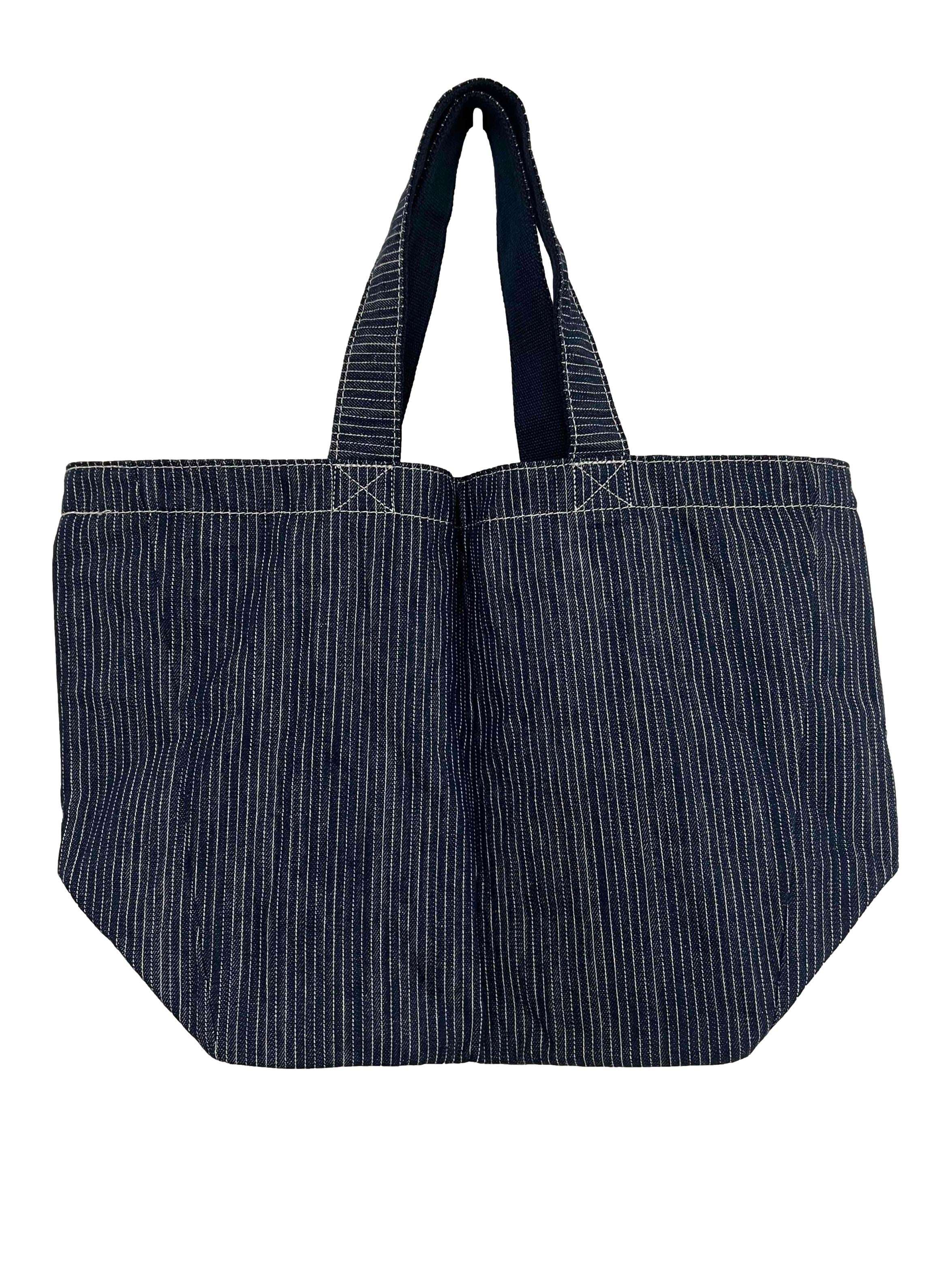 Blue Stripe Tote Bag