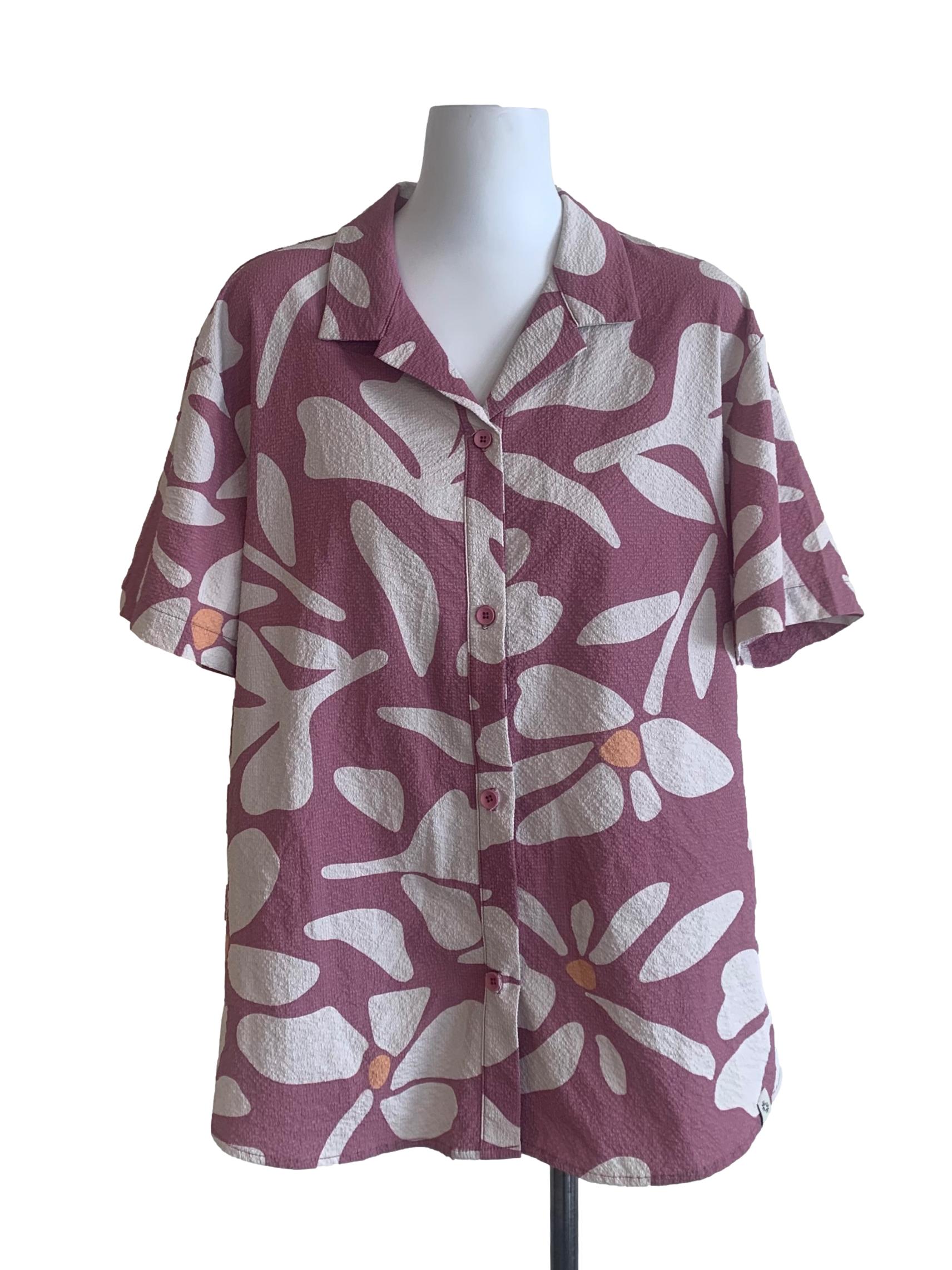 Grape Purple Flower Pattern Top