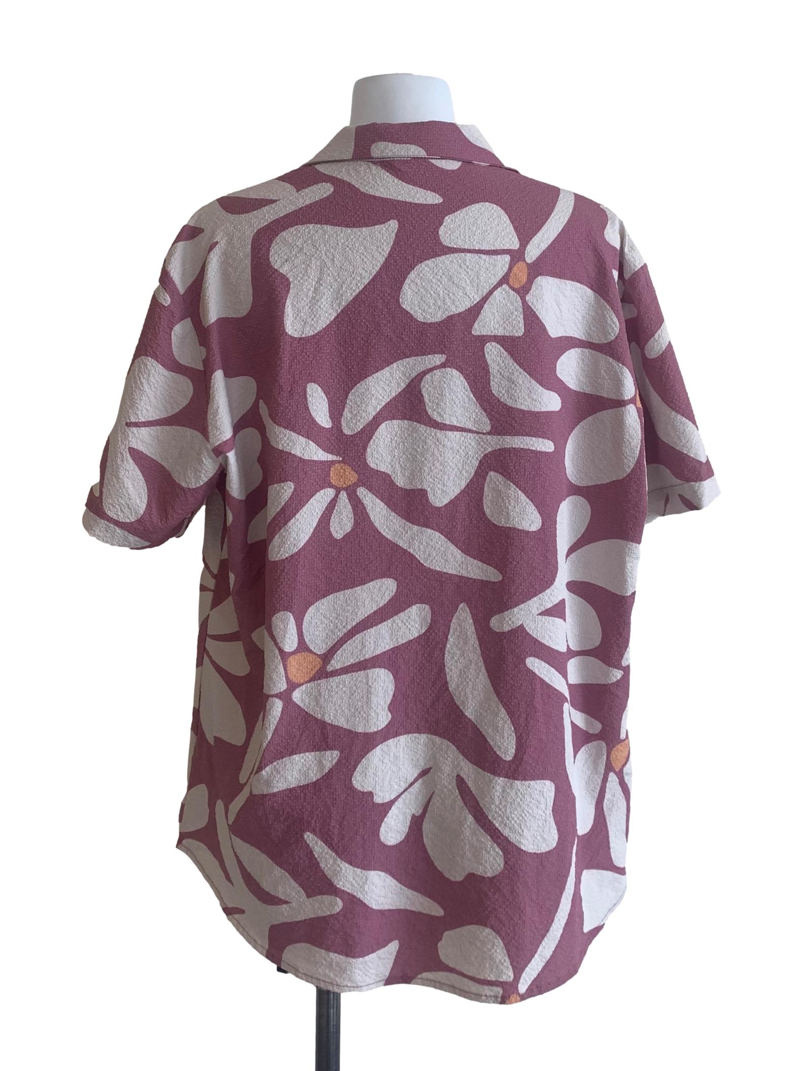 Grape Purple Flower Pattern Top