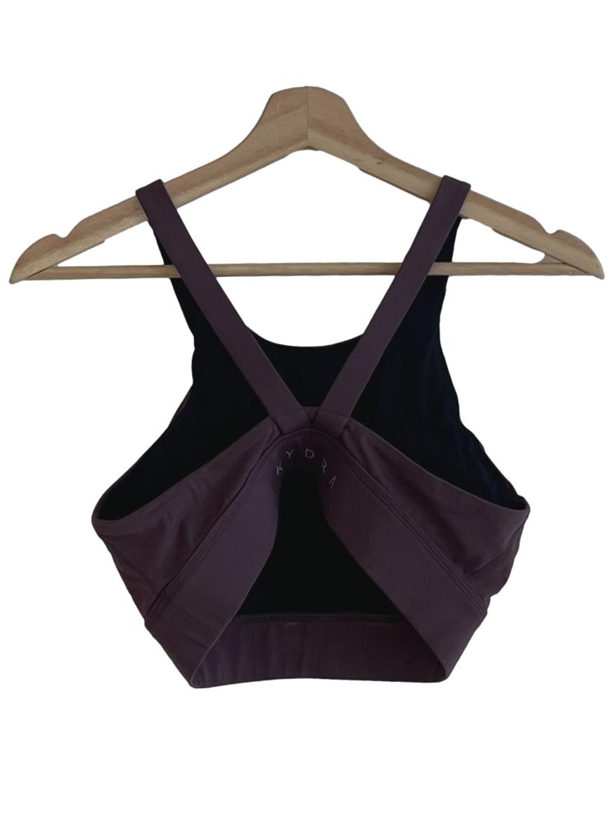 Grape Purple Scoop Neckline Sports Bra