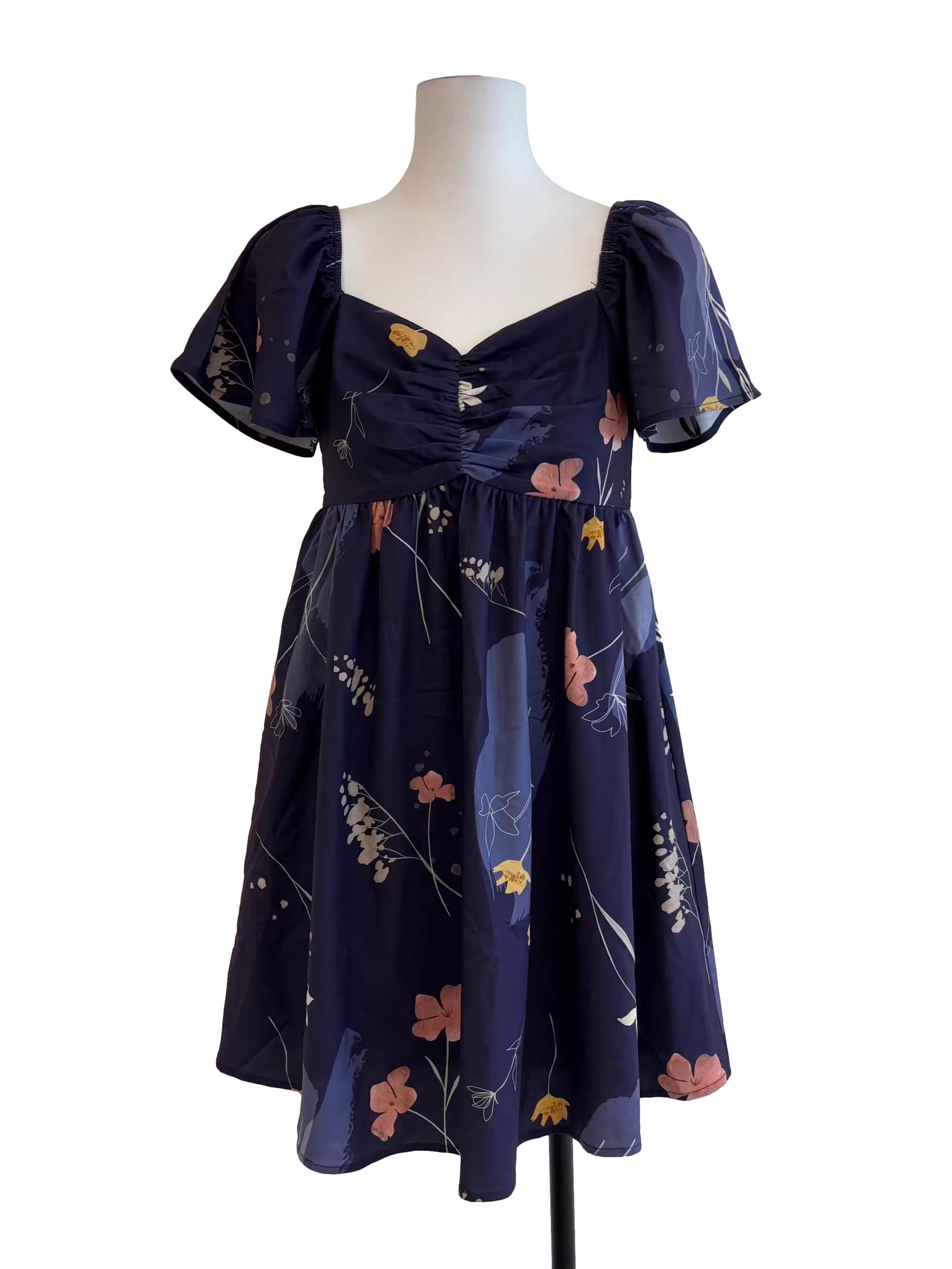 Indigo Blue Sweetheart A-Line Dress