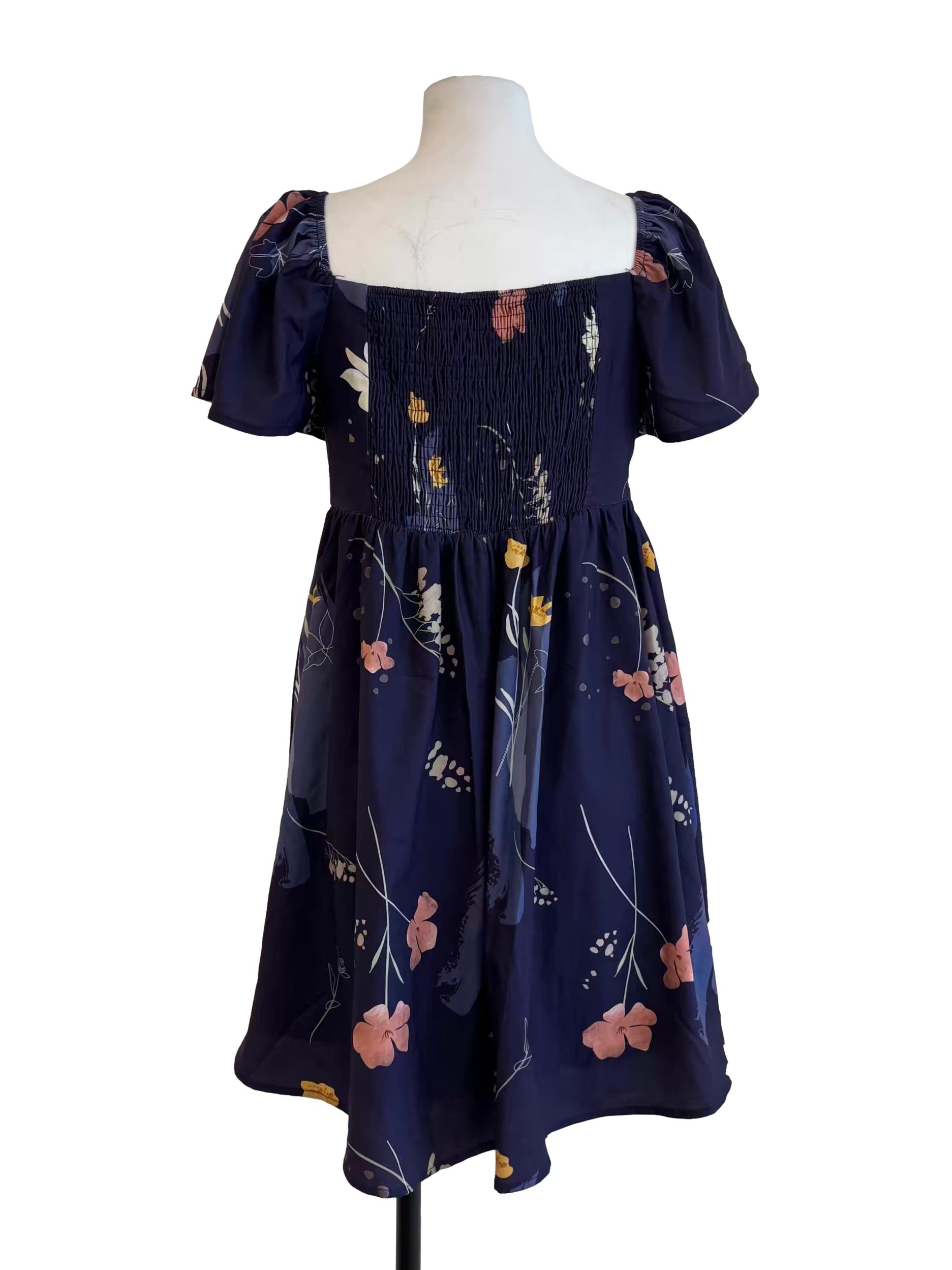 Indigo Blue Sweetheart A-Line Dress