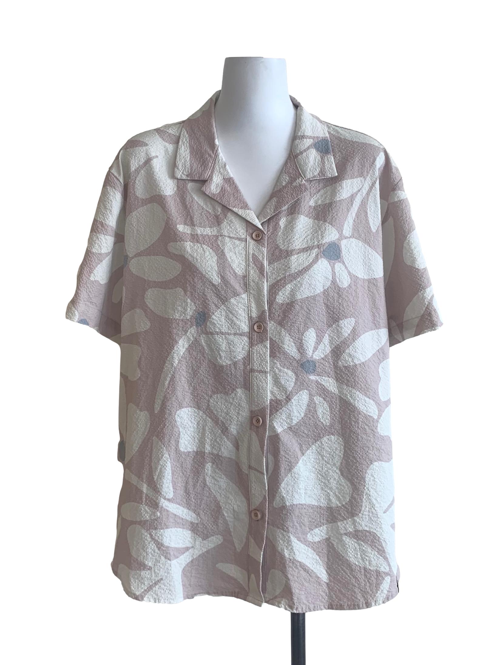 Periwinkle Purple Flower Pattern Top