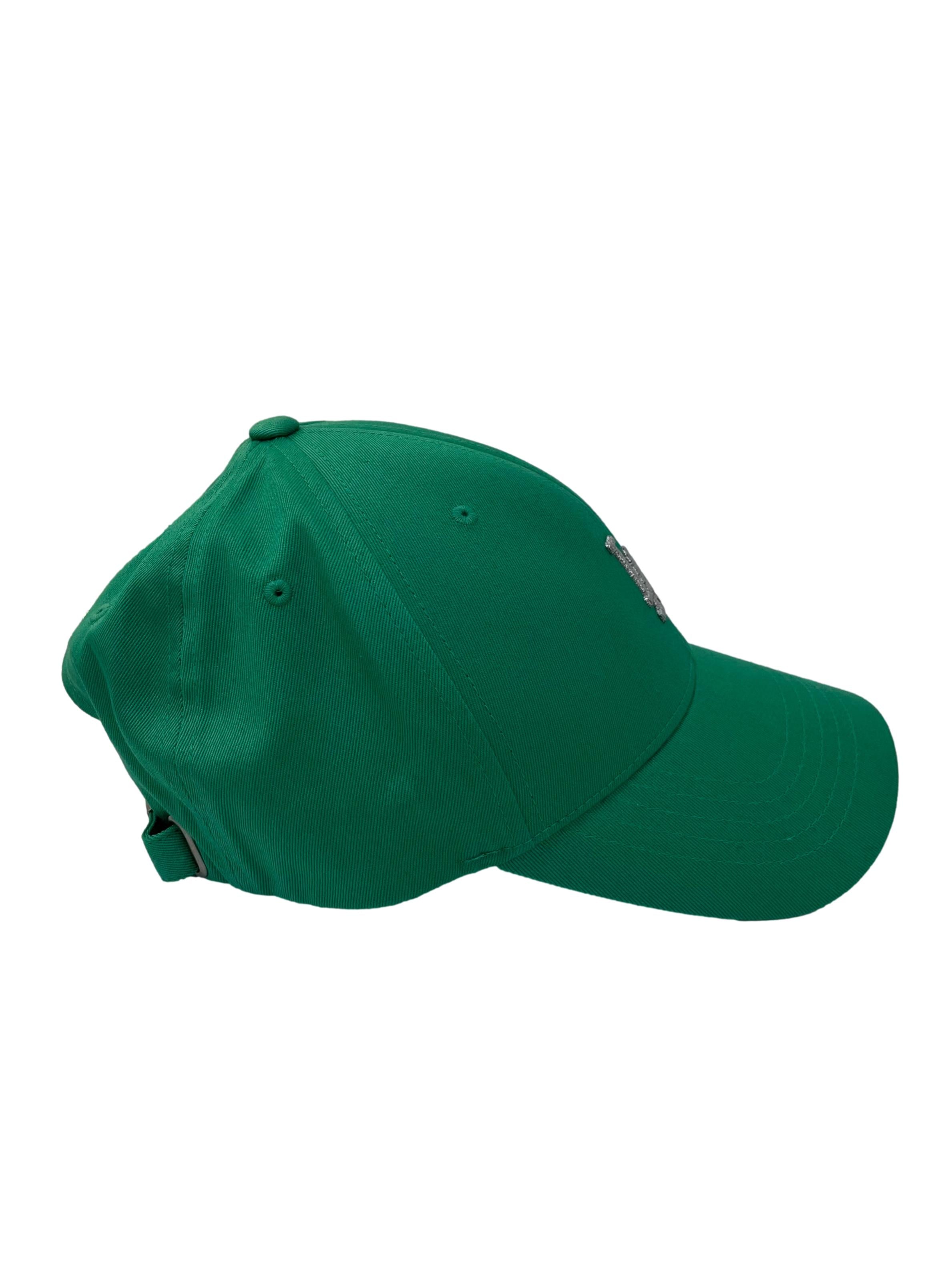 Green With Embroidery Adjustable Cap