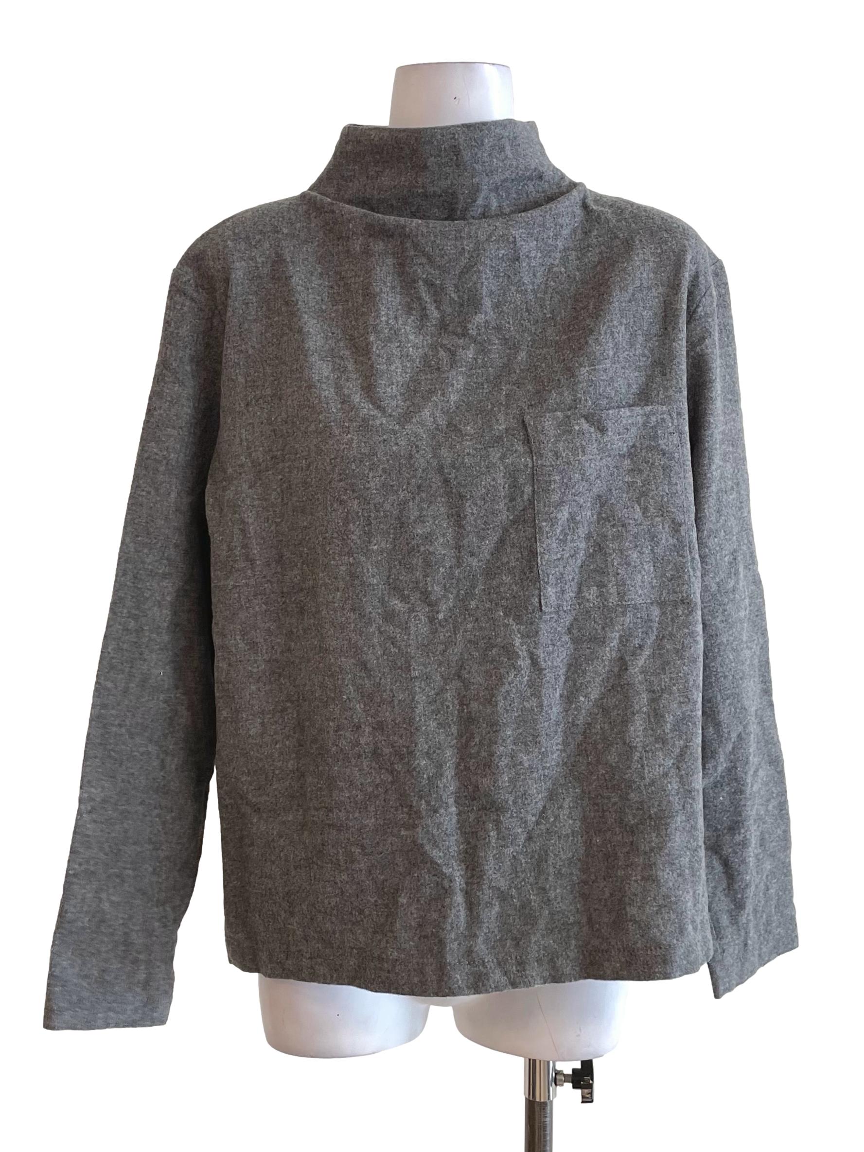 Grey High Neck Sweater