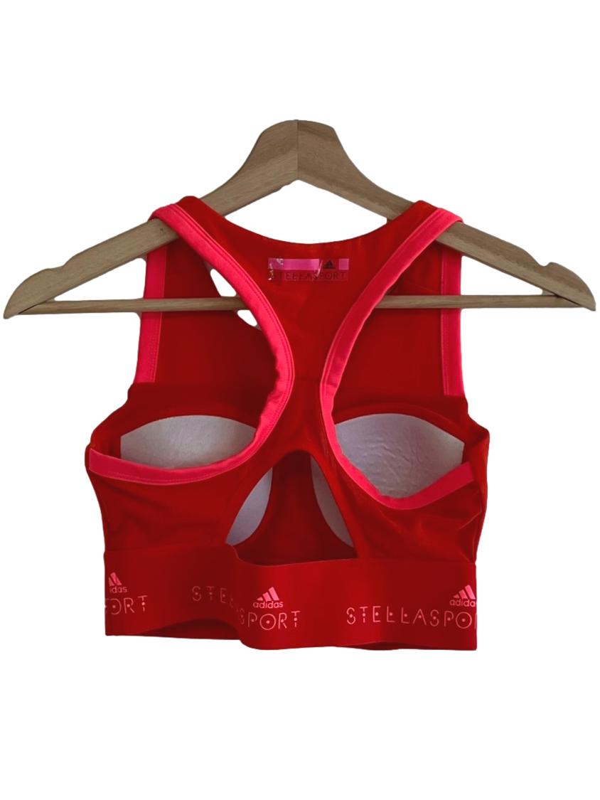 Orange Scoop Neckline Sports Bra