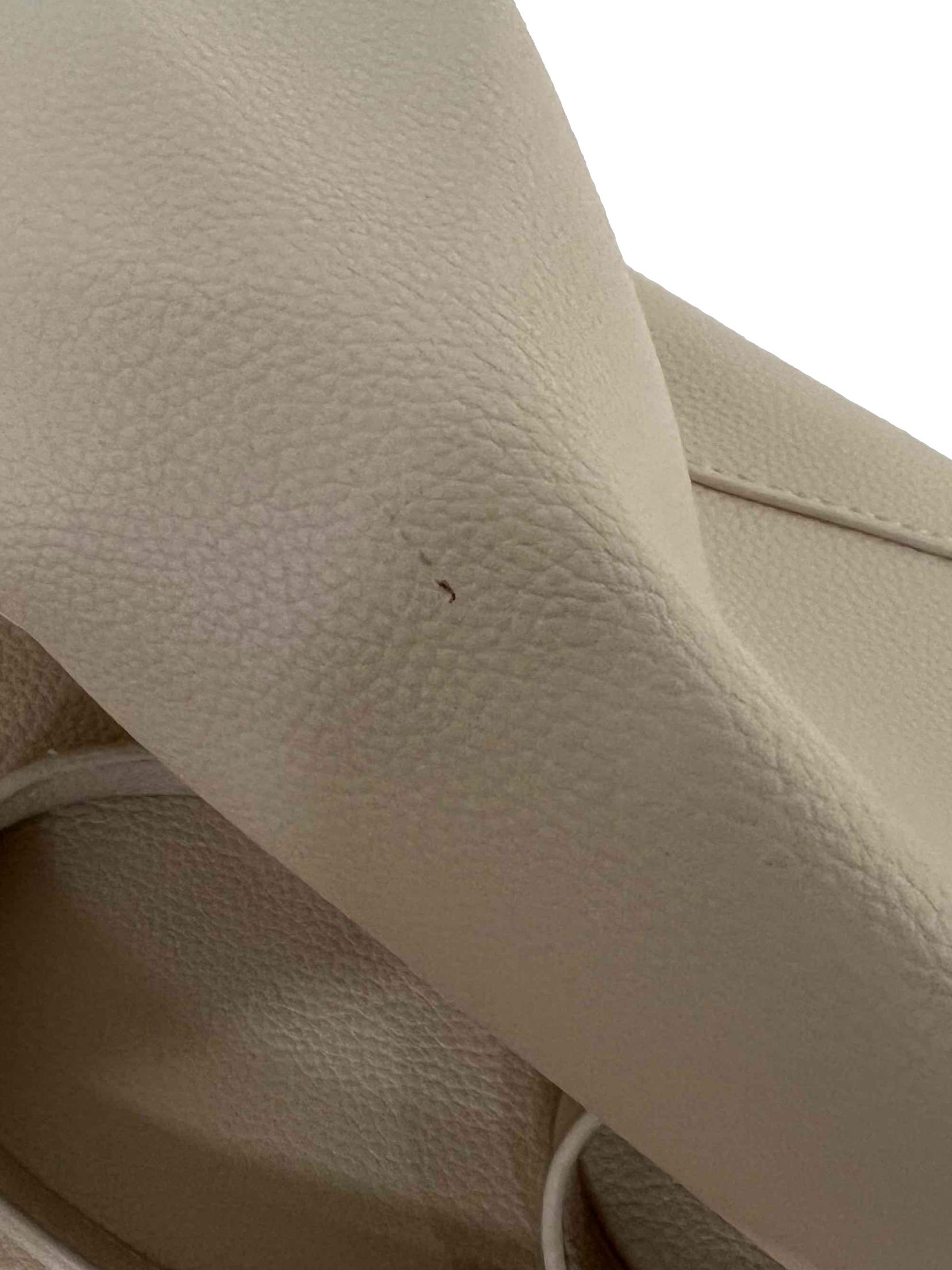 Cream Beige Pu Leather Tote Bag