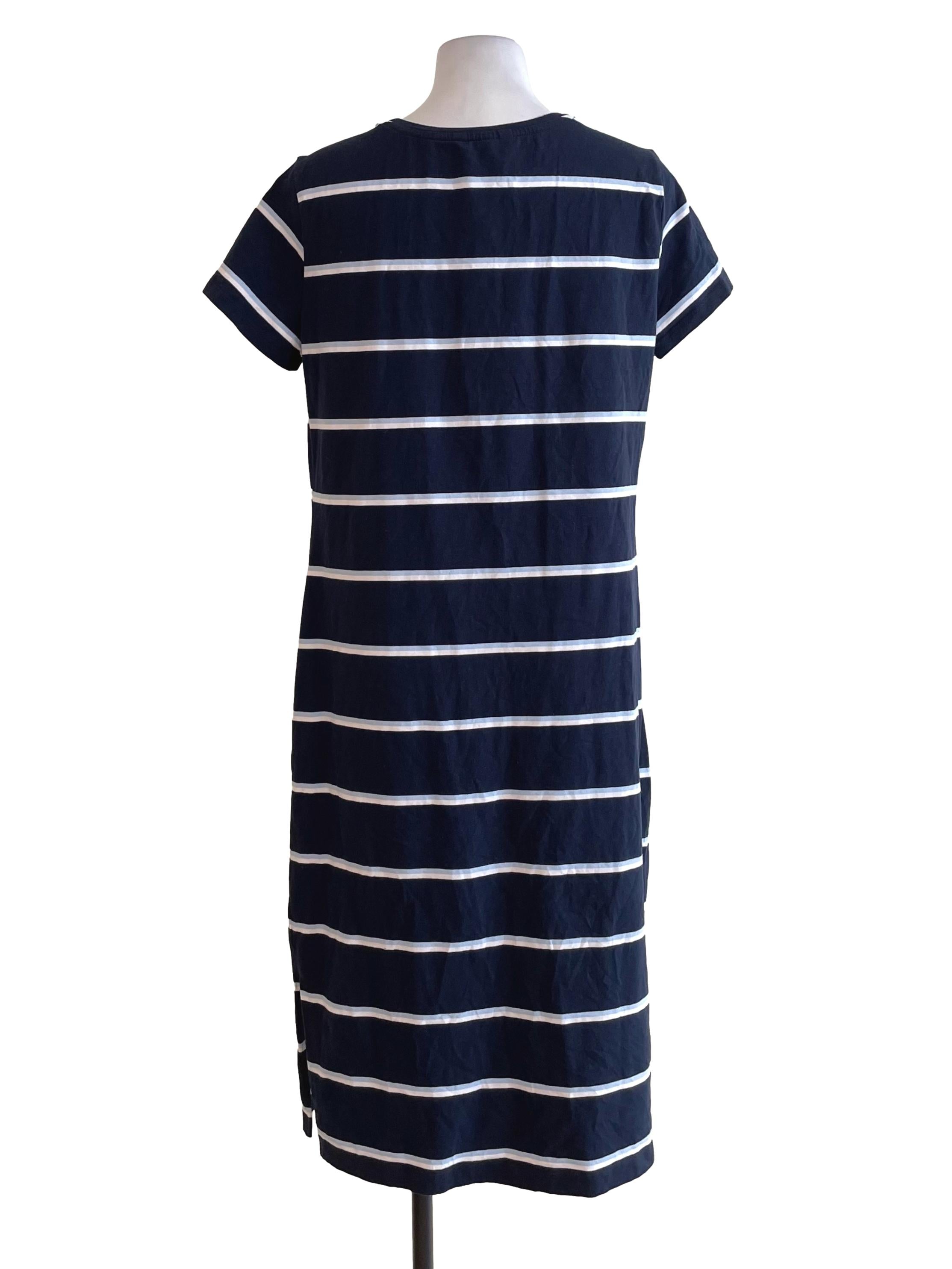Dark Blue Stripe Tee Dress